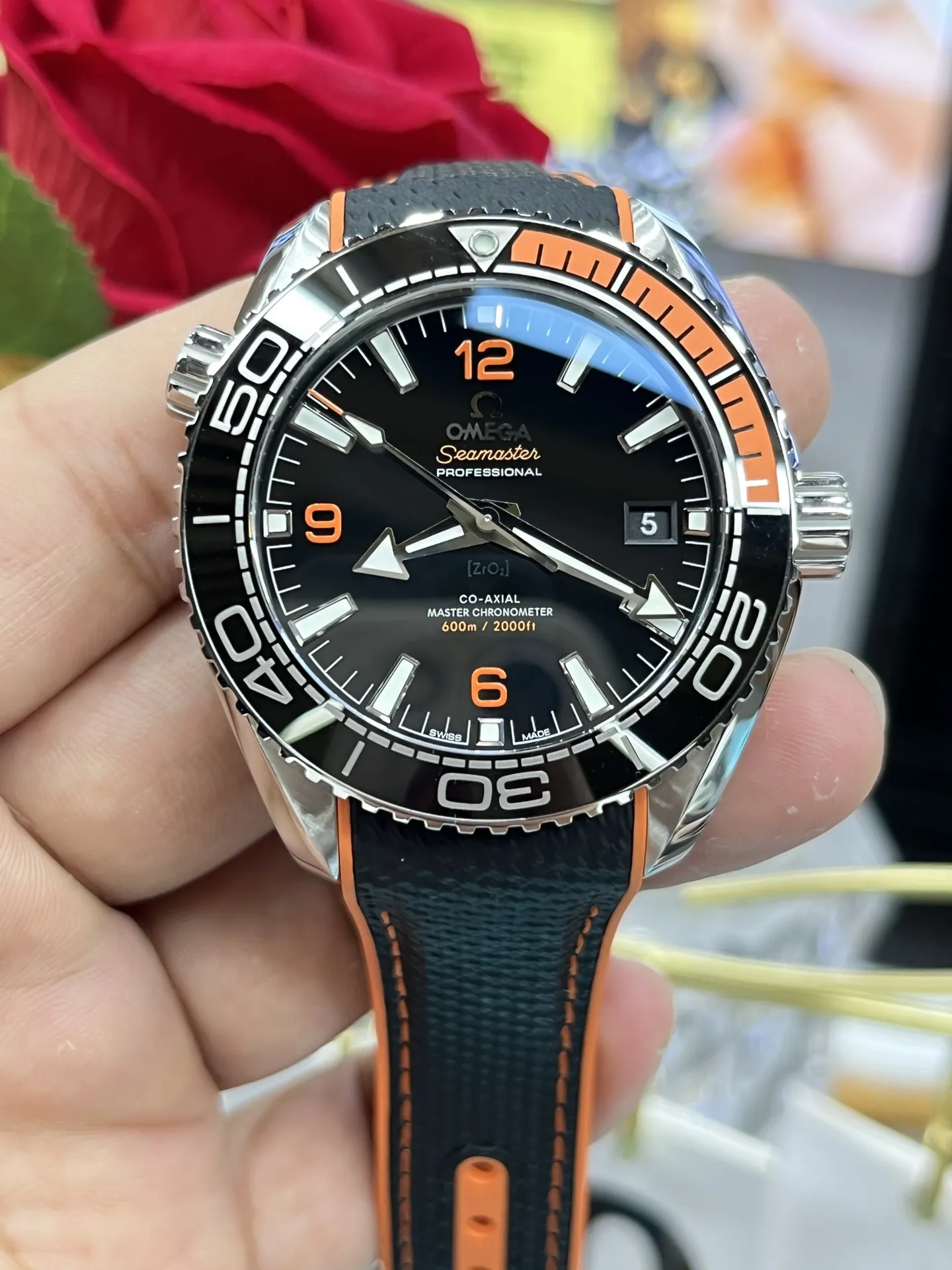VS Factory Omega Seamaster Planet Ocean 600M 43.5mm Black/Orange Dial (215.32.44.21.01.001) 1:1 Super Clone – DD8900 Movement - VS Factory Official photo 5