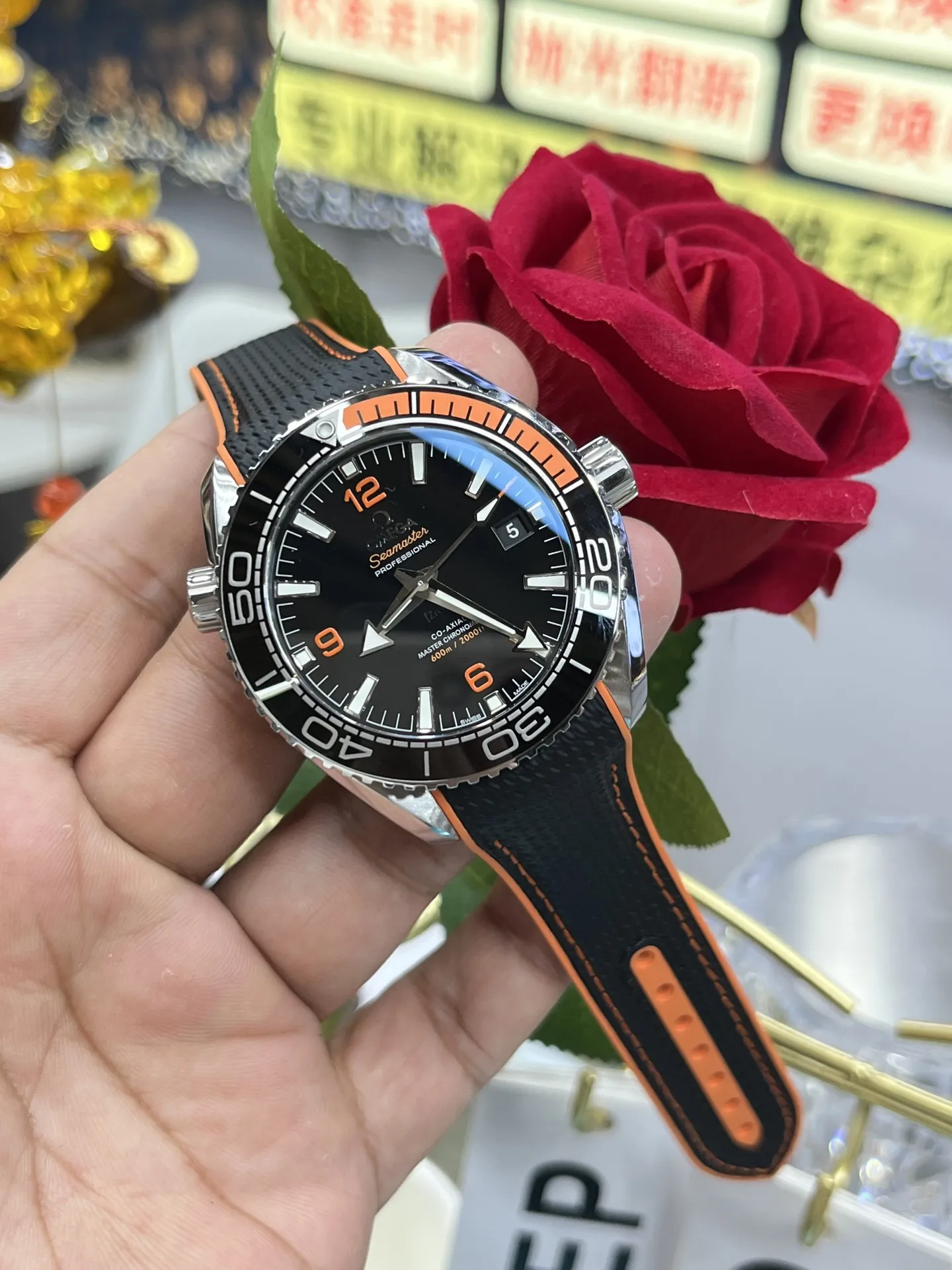 VS Factory Omega Seamaster Planet Ocean 600M 43.5mm Black/Orange Dial (215.32.44.21.01.001) 1:1 Super Clone – DD8900 Movement - VS Factory Official photo 9