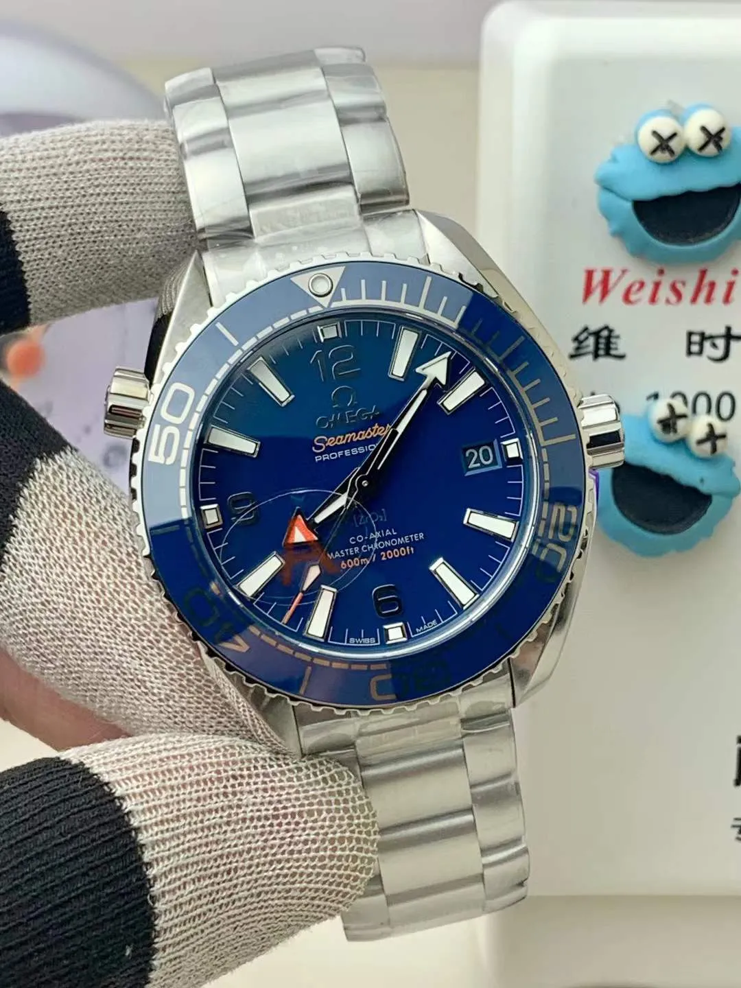 VS Factory Omega Seamaster Planet Ocean 600M GMT Blue Dial (215.30.44.22.03.001) 1:1 Super Clone – DD8906 Movement - VS Factory Official photo 3