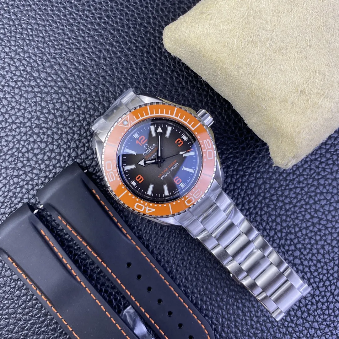 VS Factory Omega Seamaster Ultra Deep 45.5mm Orange Bezel Grey Dial (215.30.46.21.06.001) 1:1 Super Clone – DD8912 Movement - VS Factory Official photo 9