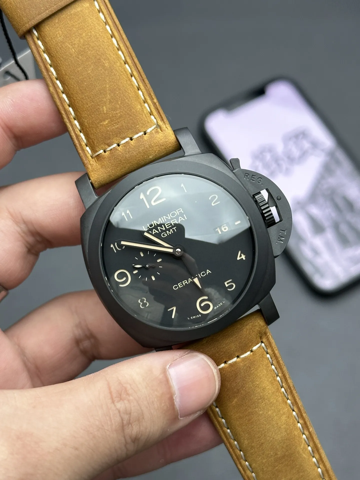 VS Factory Panerai Luminor 1950 GMT Ceramica 44mm PAM00441 1:1 Super Clone - DDP.9001 Movement - VS Factory Official photo 3