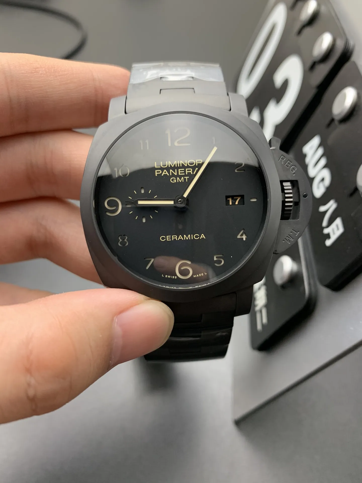 VS Factory Panerai Luminor 1950 "Tuttonero" GMT 44mm PAM00438 1:1 Super Clone - DDP.9001/B Movement - VS Factory Official