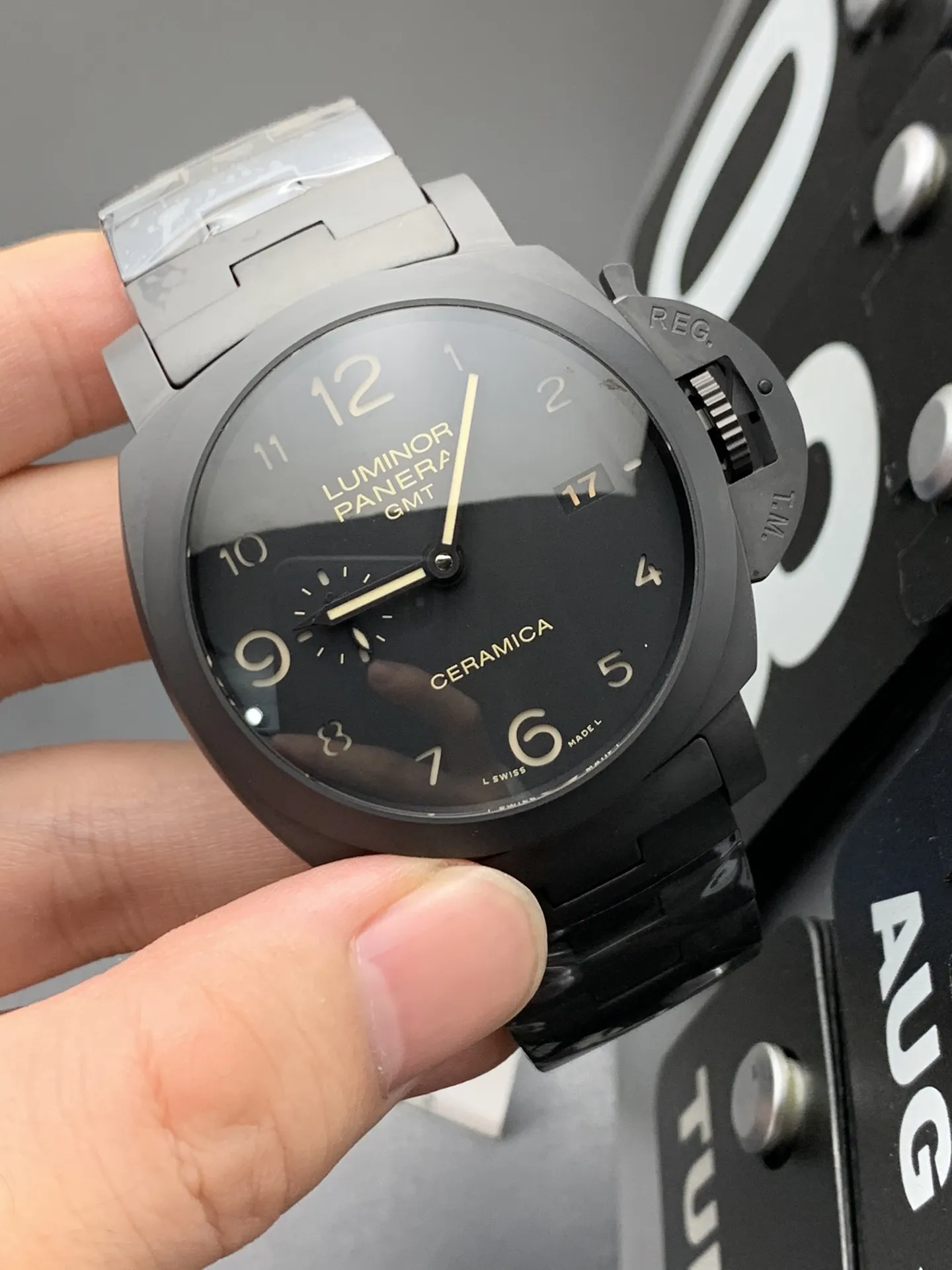 VS Factory Panerai Luminor 1950 "Tuttonero" GMT 44mm PAM00438 1:1 Super Clone - DDP.9001/B Movement - VS Factory Official photo 3