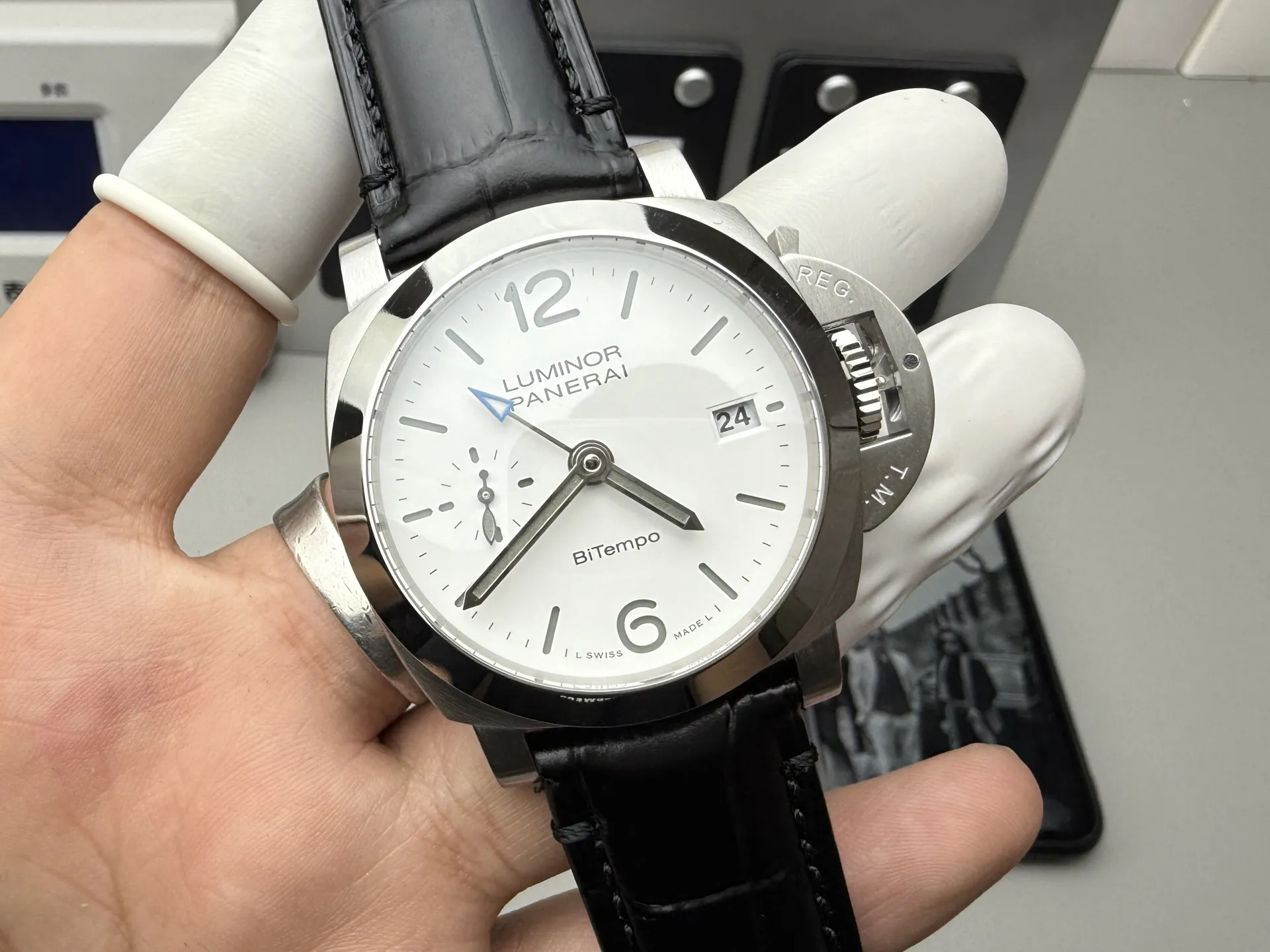 VS Factory Panerai Luminor BiTempo 44mm White Dial PAM01367 1:1 Super Clone - DDP.9012 Movement - VS Factory Official photo 4