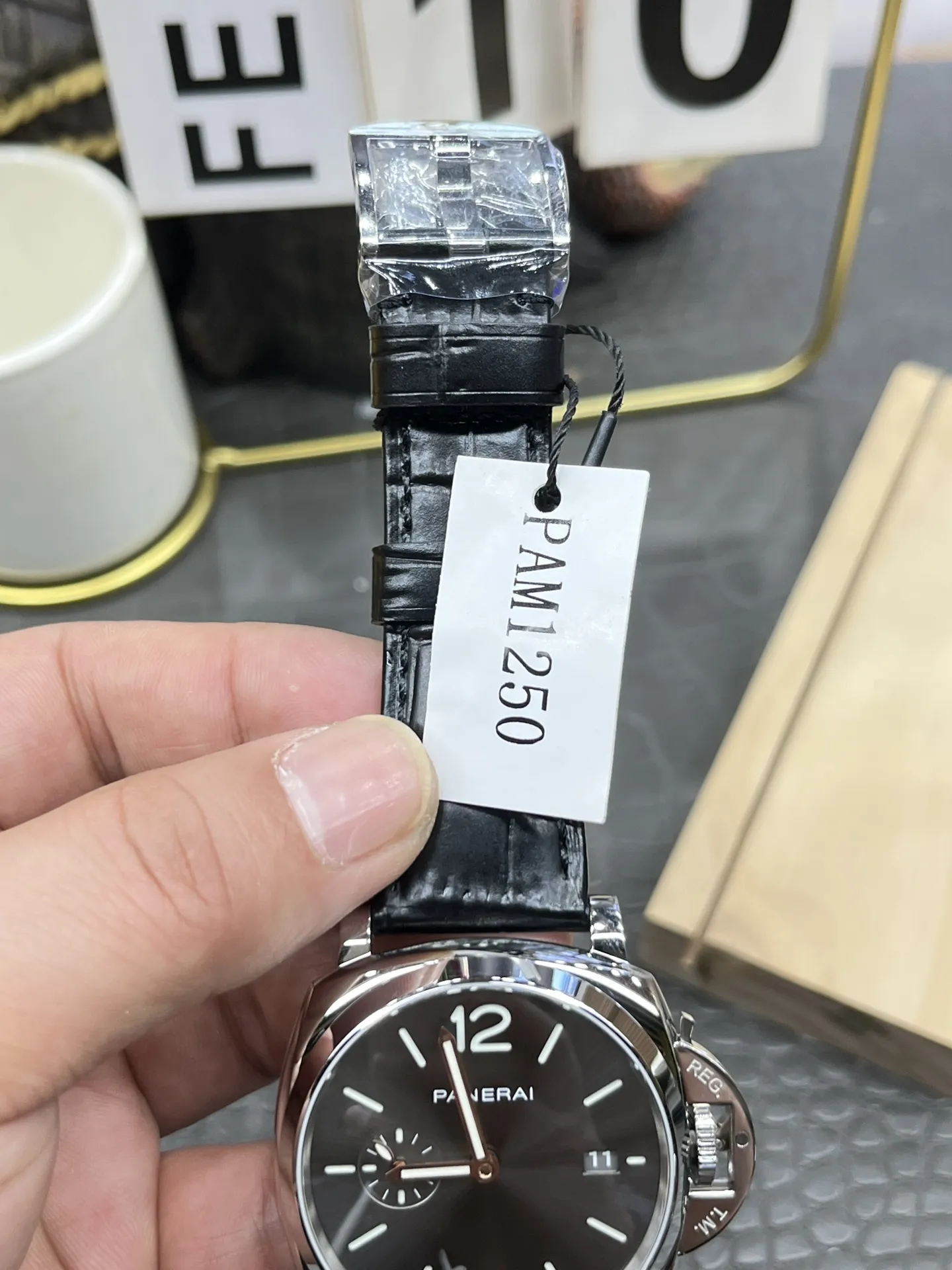 VS Factory Panerai Luminor Due 42mm Grey Dial Black Leather Strap Smooth Bezel(PAM01250)1:1 Super Clone - DDP.900 Movement - VS Factory Official photo 7