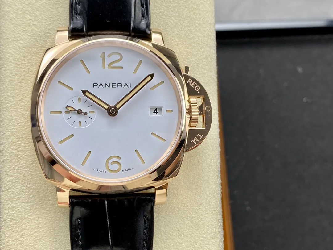 VS Factory Panerai Luminor Due 42mm White Dial Rose Gold Plated Smooth Bezel (PAM01336) 1:1 Super Clone – DDP.900 Movement - VS Factory Official
