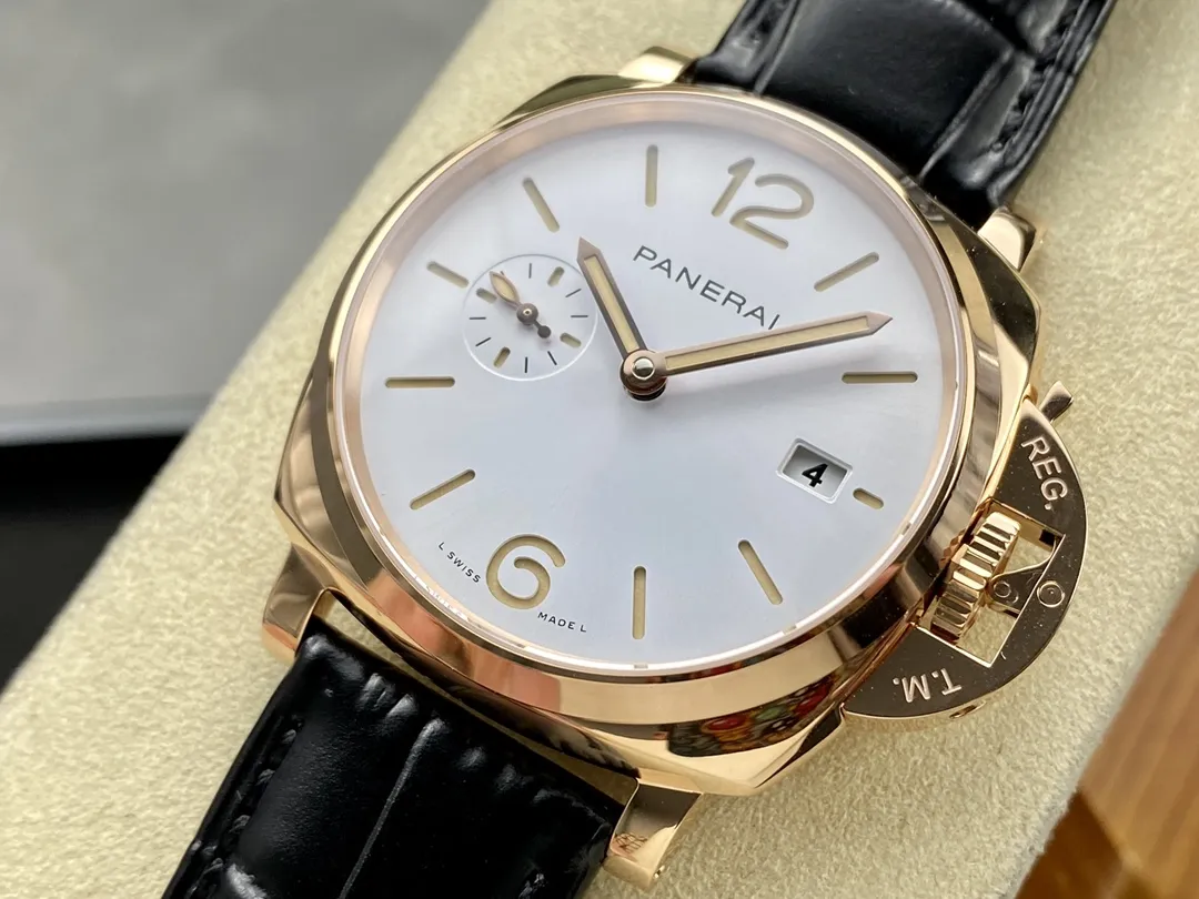 VS Factory Panerai Luminor Due 42mm White Dial Rose Gold Plated Smooth Bezel (PAM01336) 1:1 Super Clone – DDP.900 Movement - VS Factory Official photo 3