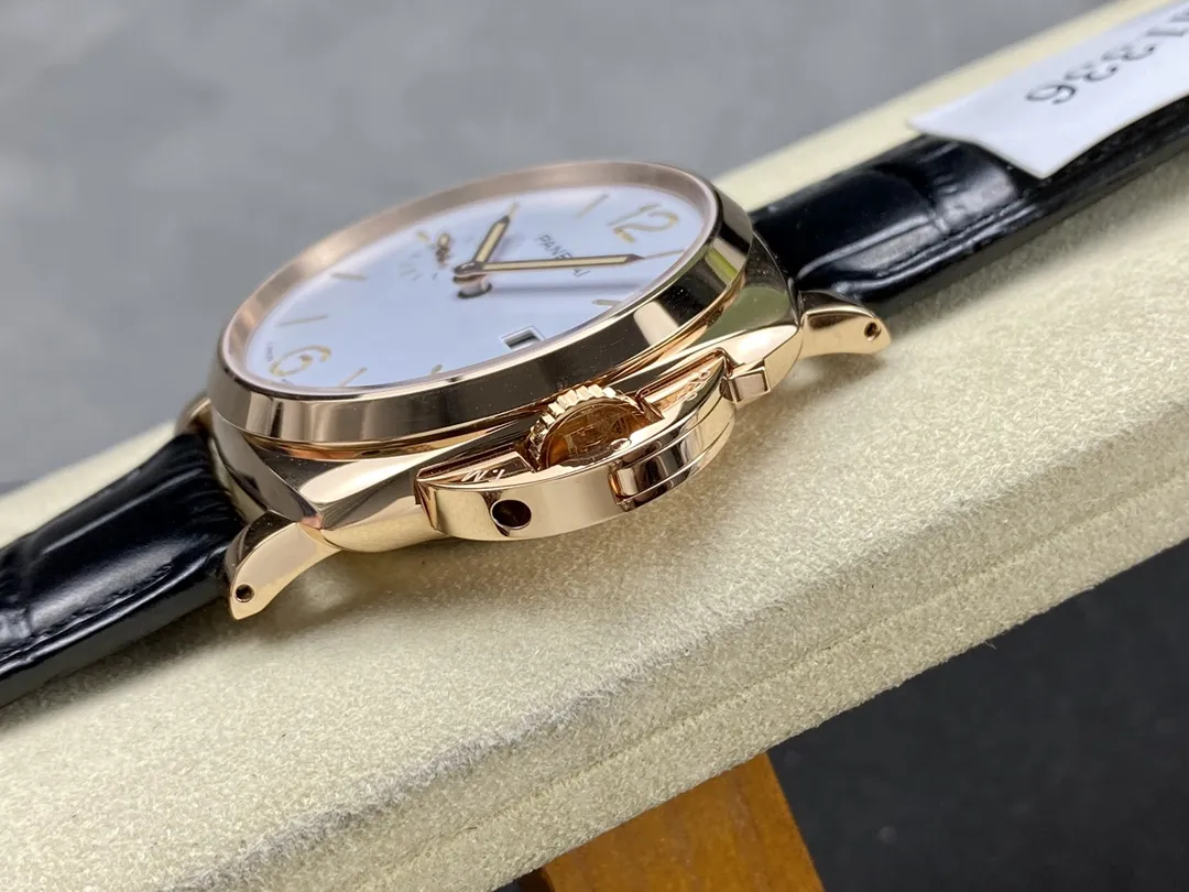 VS Factory Panerai Luminor Due 42mm White Dial Rose Gold Plated Smooth Bezel (PAM01336) 1:1 Super Clone – DDP.900 Movement - VS Factory Official photo 5