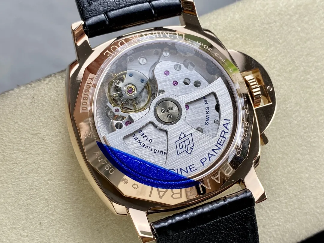 VS Factory Panerai Luminor Due 42mm White Dial Rose Gold Plated Smooth Bezel (PAM01336) 1:1 Super Clone – DDP.900 Movement - VS Factory Official photo 8