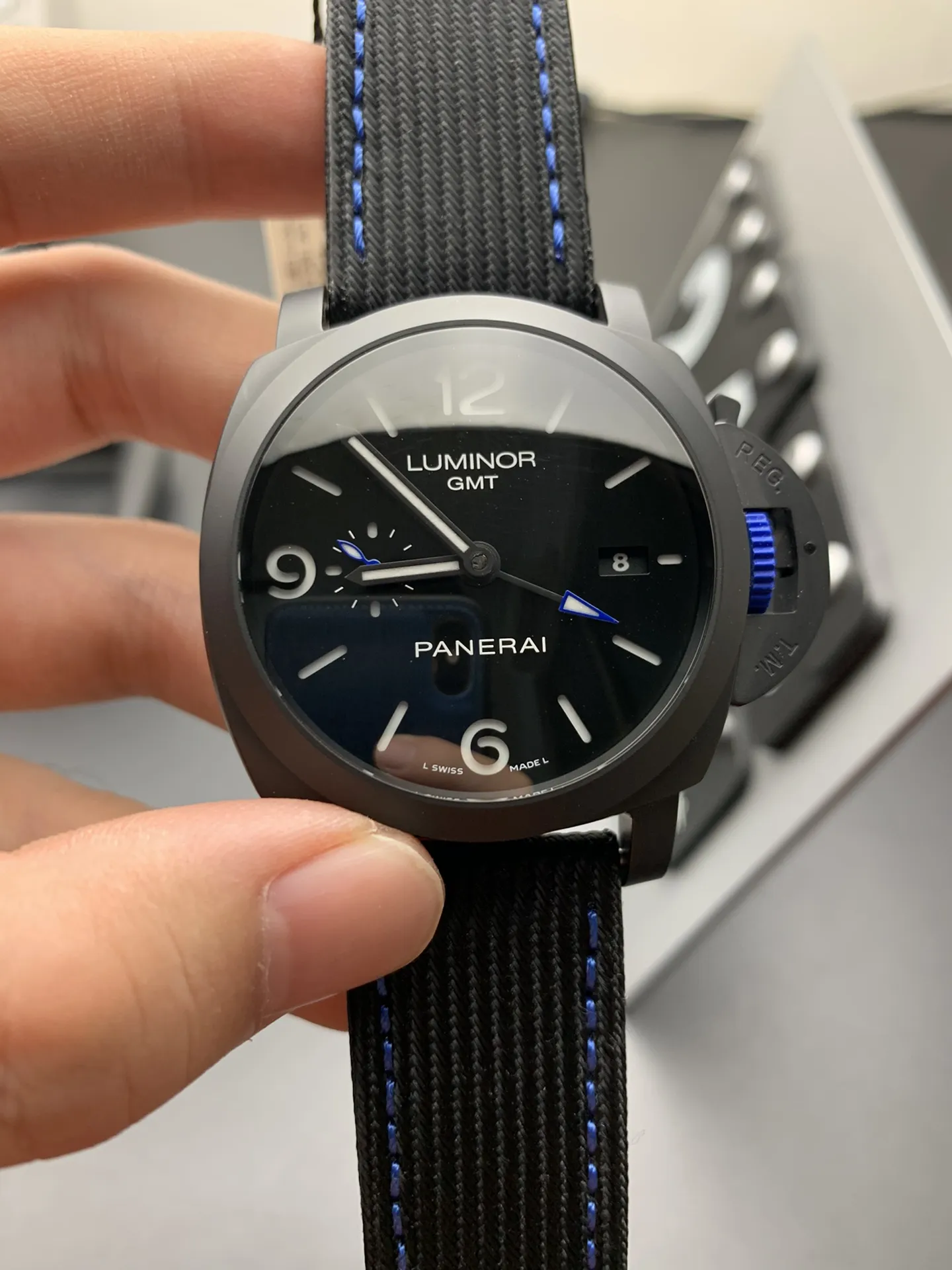 VS Factory Panerai Luminor GMT Ceramica "Bucherer Blue" PAM01176 1:1 Super Clone - DDP.9010 GMT Movement - VS Factory Official