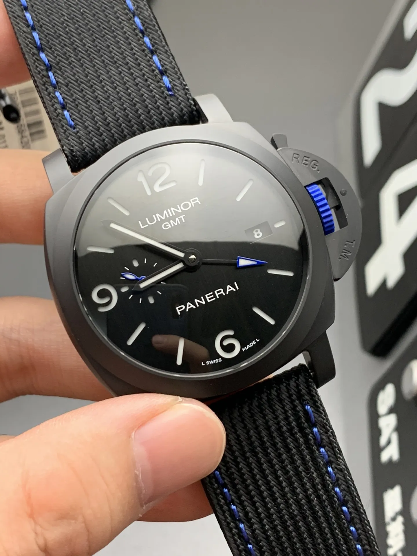 VS Factory Panerai Luminor GMT Ceramica "Bucherer Blue" PAM01176 1:1 Super Clone - DDP.9010 GMT Movement - VS Factory Official photo 4