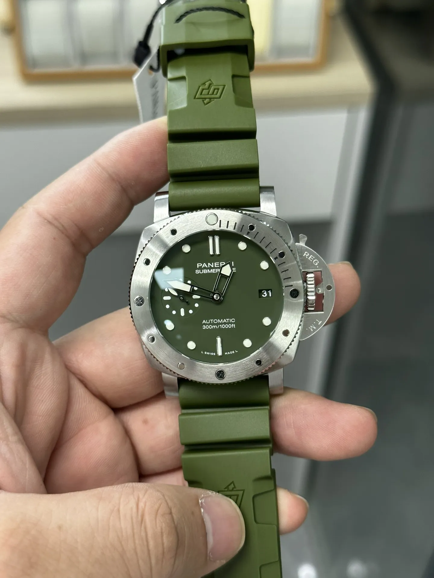 VS Factory Panerai Submersible "Verde Militare" 42mm PAM01055 1:1 Super Clone - DDP.900 Movement - VS Factory Official photo 2