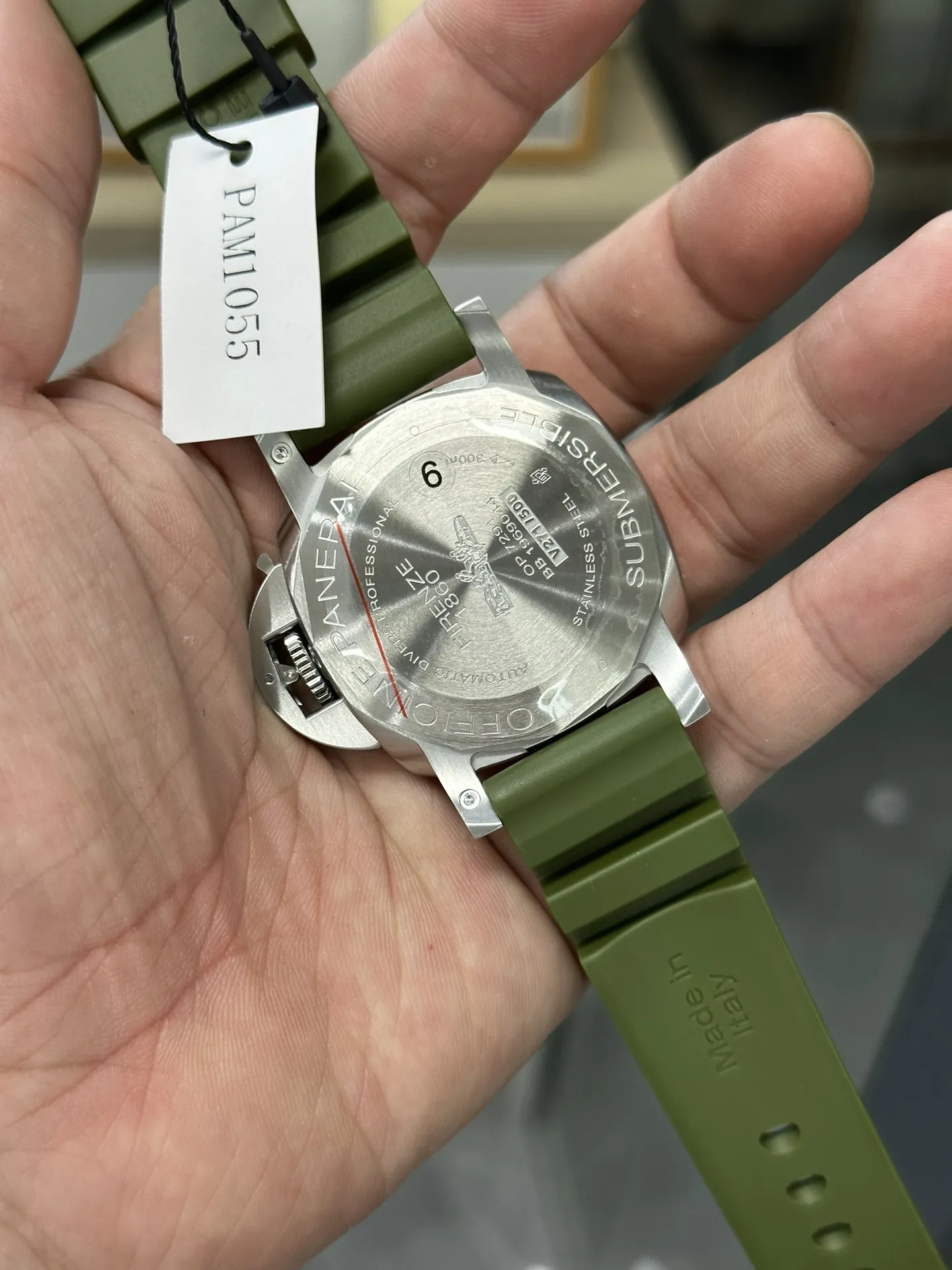 VS Factory Panerai Submersible "Verde Militare" 42mm PAM01055 1:1 Super Clone - DDP.900 Movement - VS Factory Official photo 6