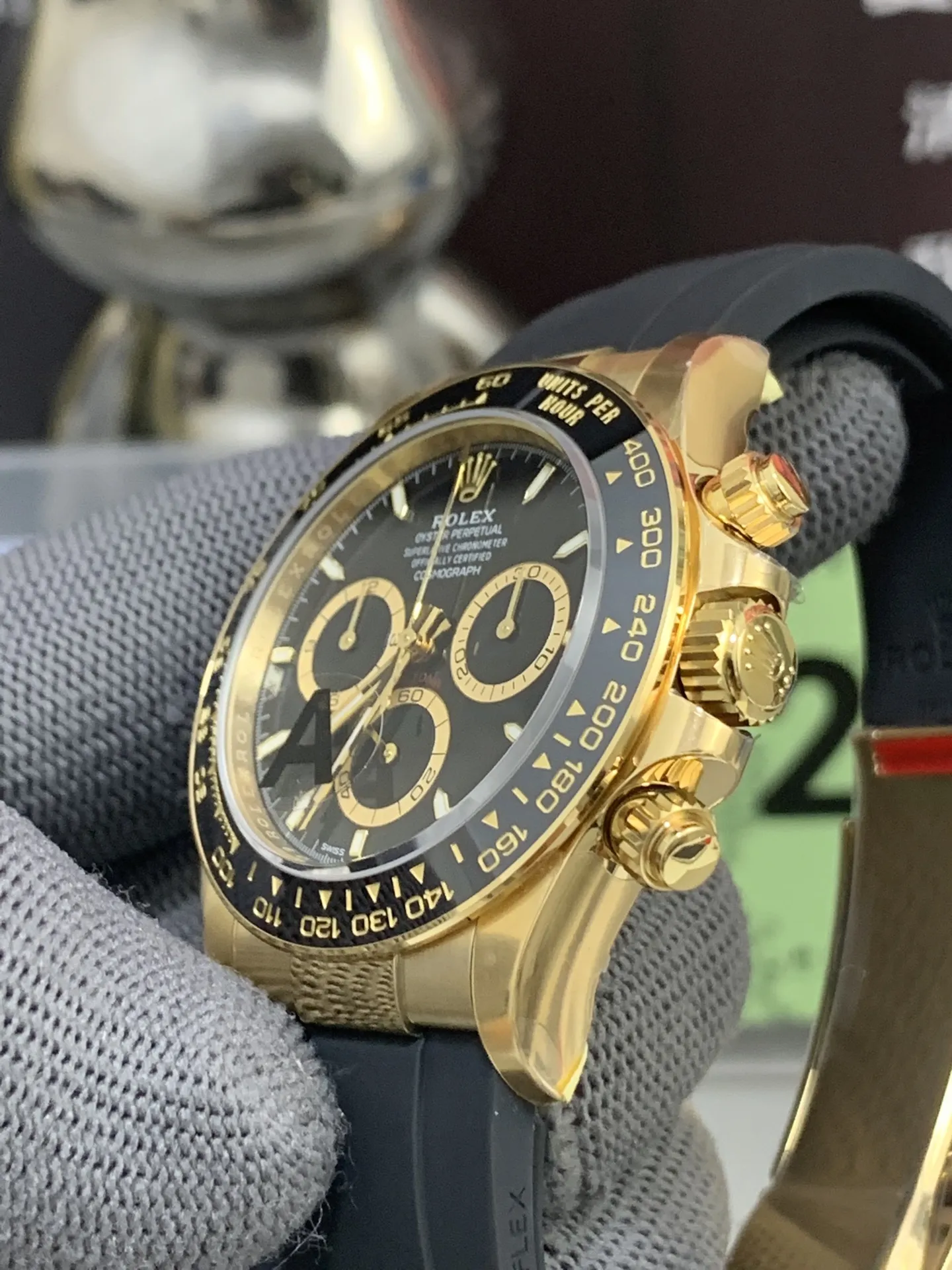 VS Factory Rolex Cosmograph Daytona 40mm Black Panda Dial Yellow Gold Rubber Strap (126518LN) 1:1 Super Clone – DD4131 Movement - VS Factory Official photo 5