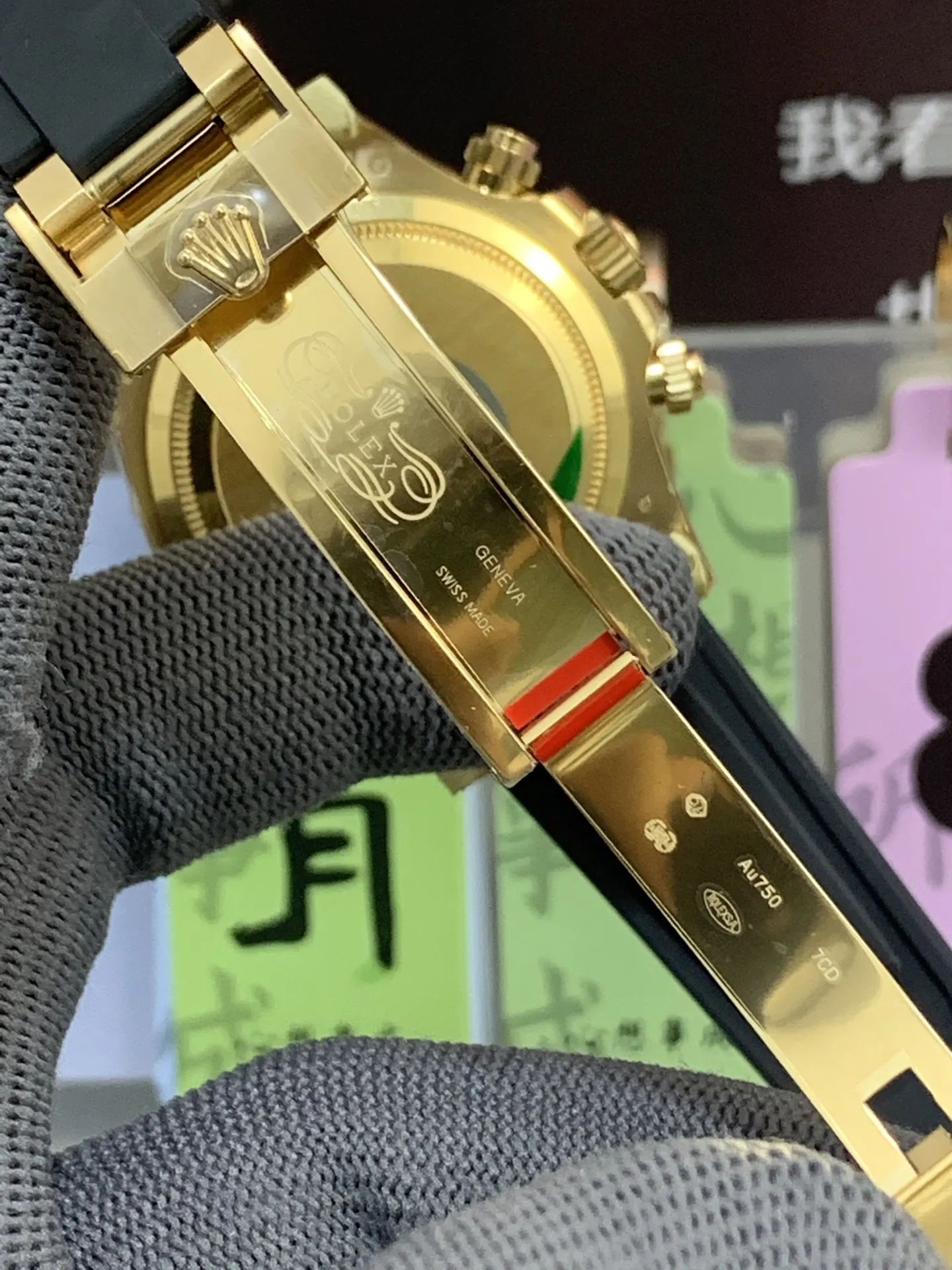 VS Factory Rolex Cosmograph Daytona 40mm Black Panda Dial Yellow Gold Rubber Strap (126518LN) 1:1 Super Clone – DD4131 Movement - VS Factory Official photo 6
