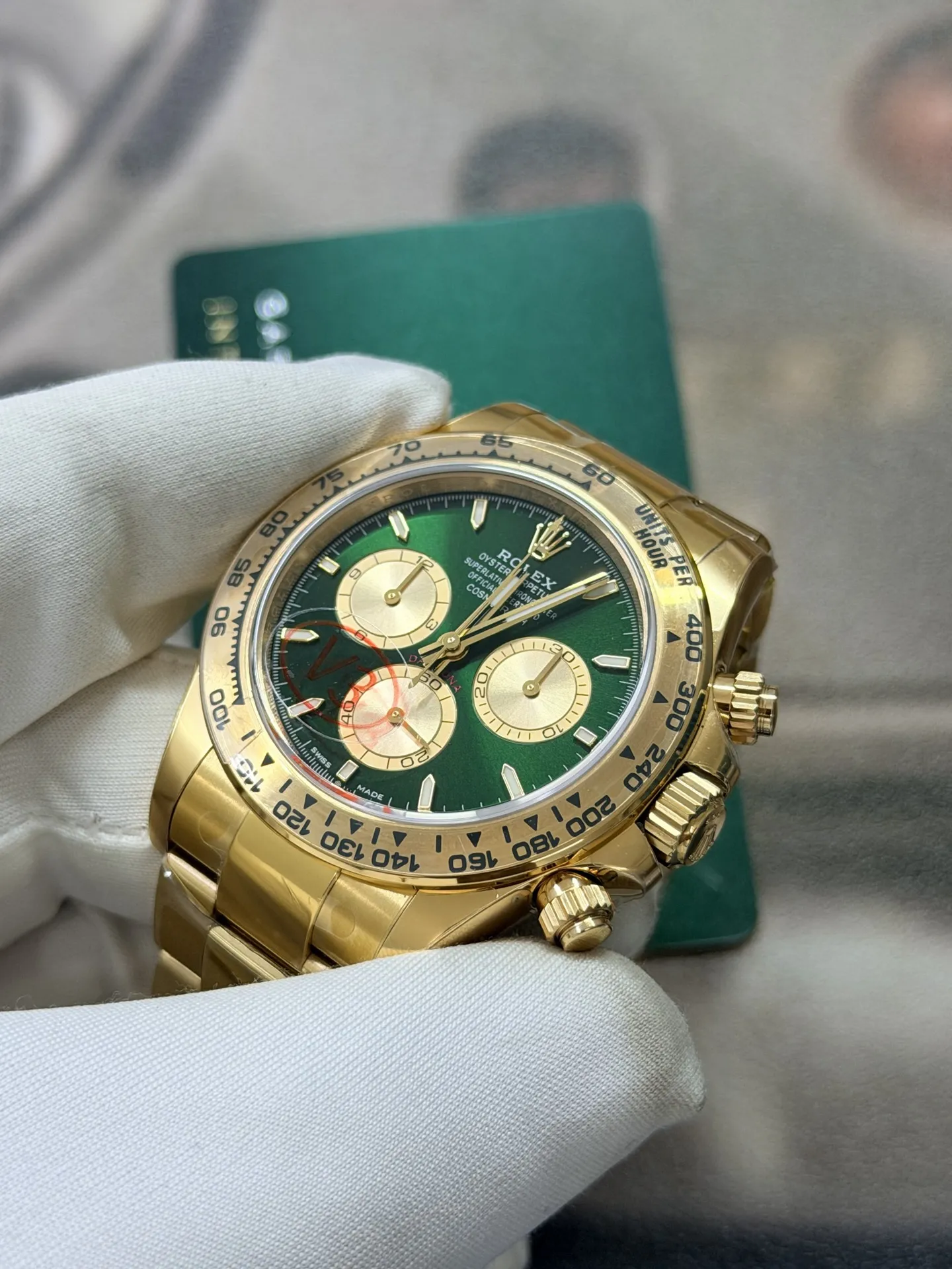 VS Factory Rolex Cosmograph Daytona 40mm Green Dial Yellow Gold(126508) 1:1 Super Clone – DD4131 Movement - VS Factory Official photo 4