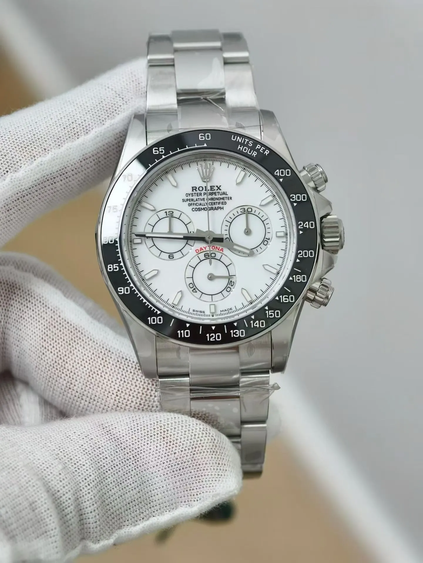 VS Factory Rolex Cosmograph Daytona 40mm "Panda" White Dial Exhibition Caseback (126502LN) 1:1 Super Clone – DD4131 Movement - VS Factory Official