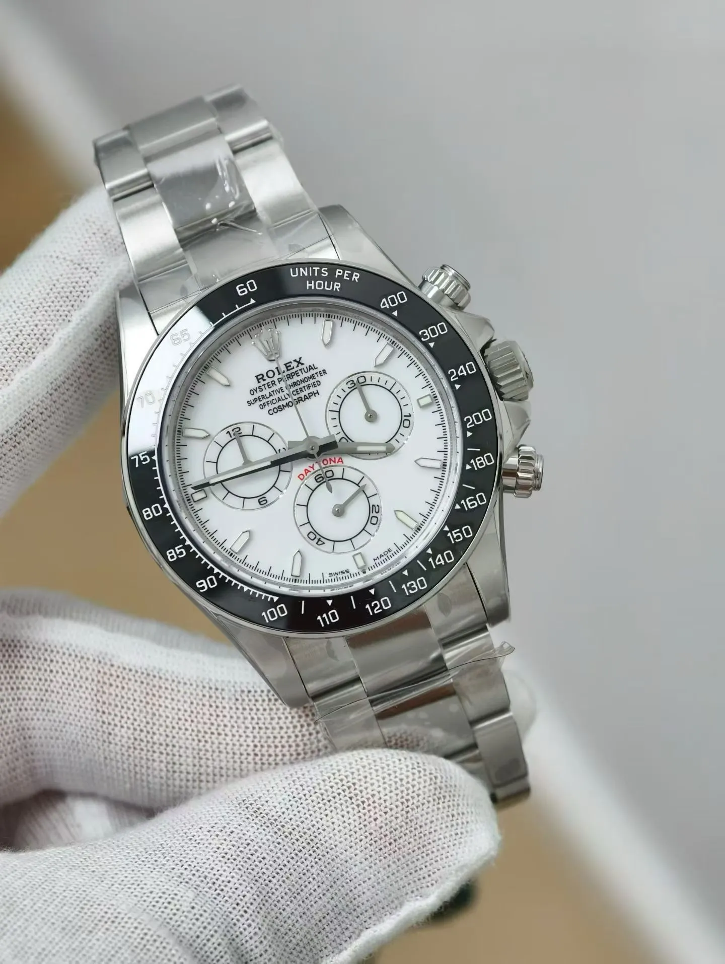 VS Factory Rolex Cosmograph Daytona 40mm "Panda" White Dial Exhibition Caseback (126502LN) 1:1 Super Clone – DD4131 Movement - VS Factory Official photo 4