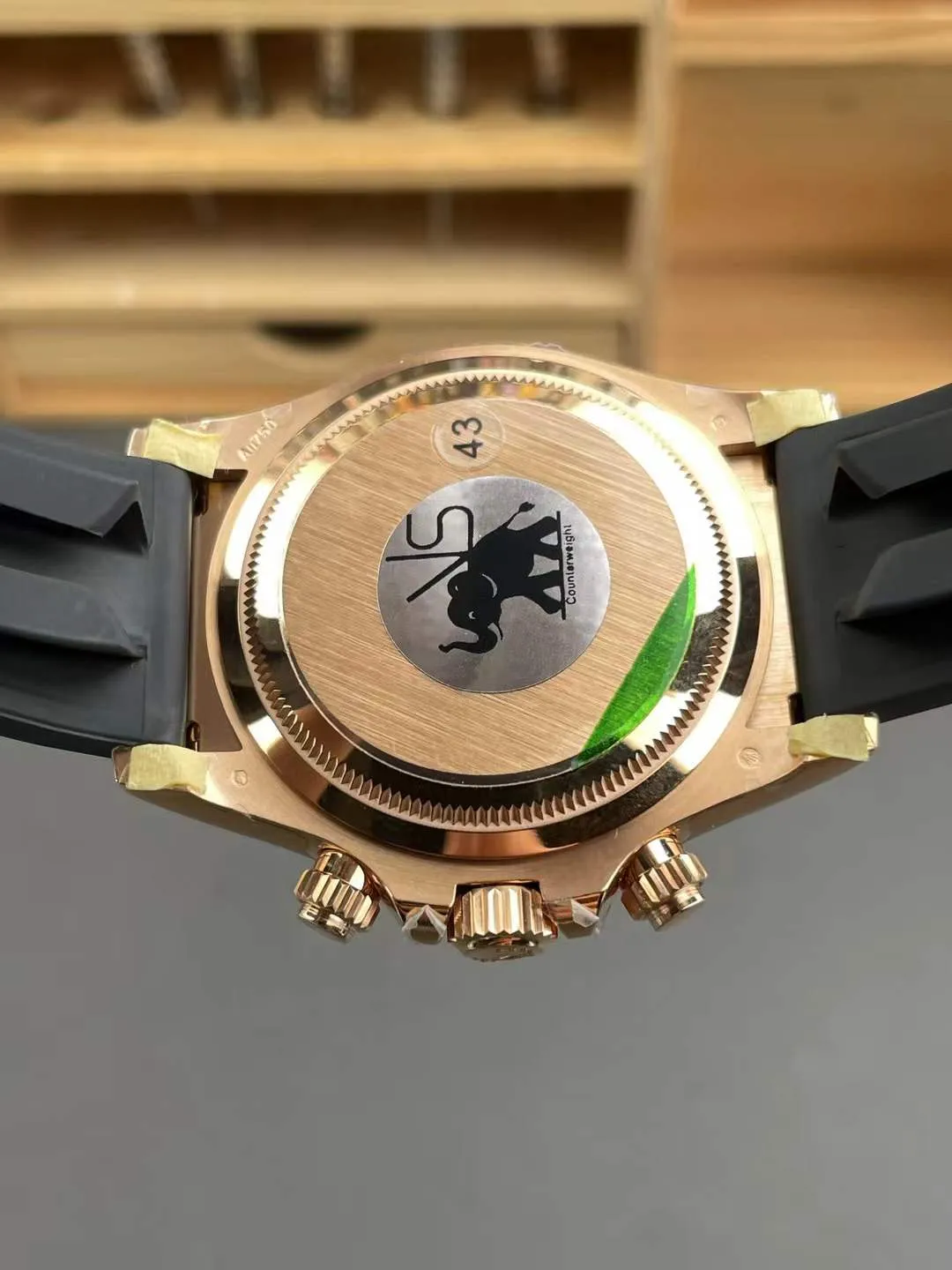 VS Factory Rolex Cosmograph Daytona 40mm Sundust Dial Everose Gold Rubber Strap (126515LN) 1:1 Super Clone – DD4131 Movement - VS Factory Official photo 9