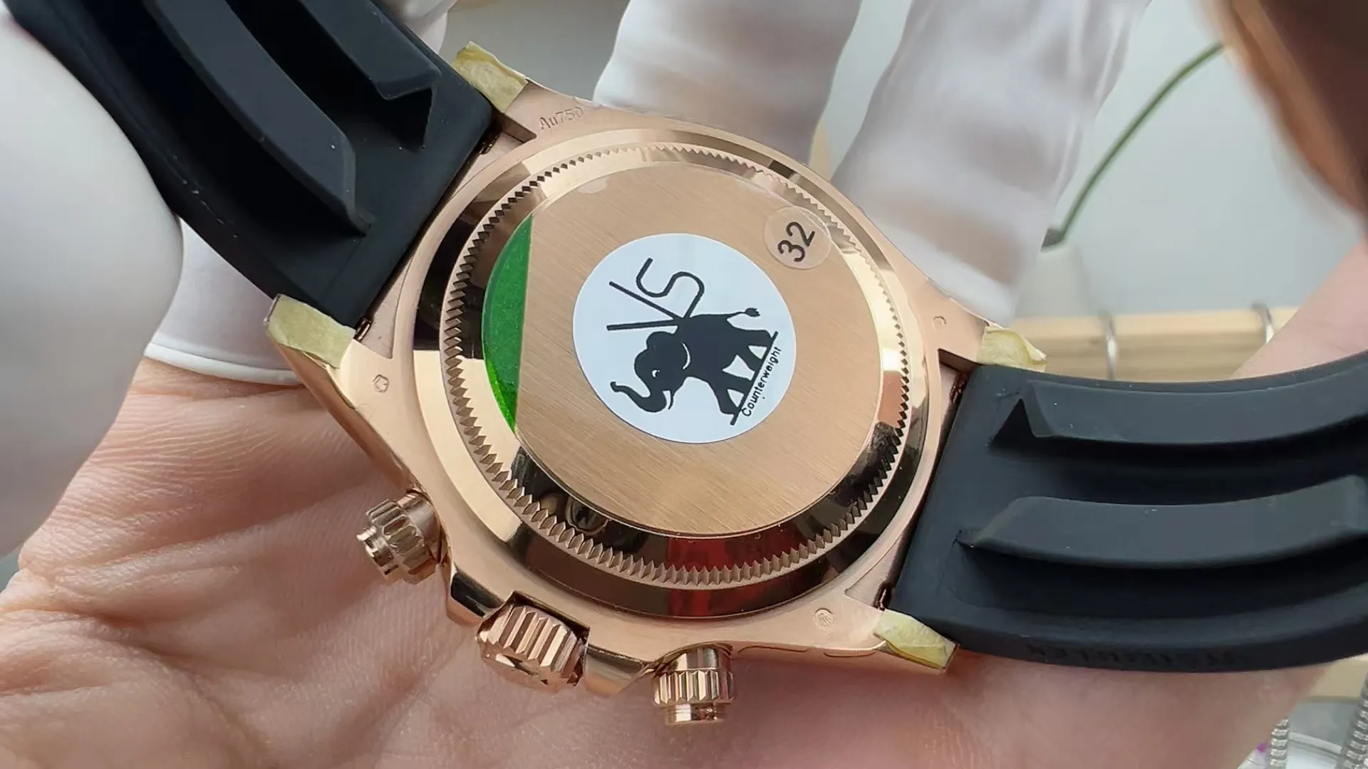 VS Factory Rolex Cosmograph Daytona Black Dial Everose Gold Rubber Strap (126515LN) 1:1 Super Clone - DD4131 Movement - VS Factory Official photo 7