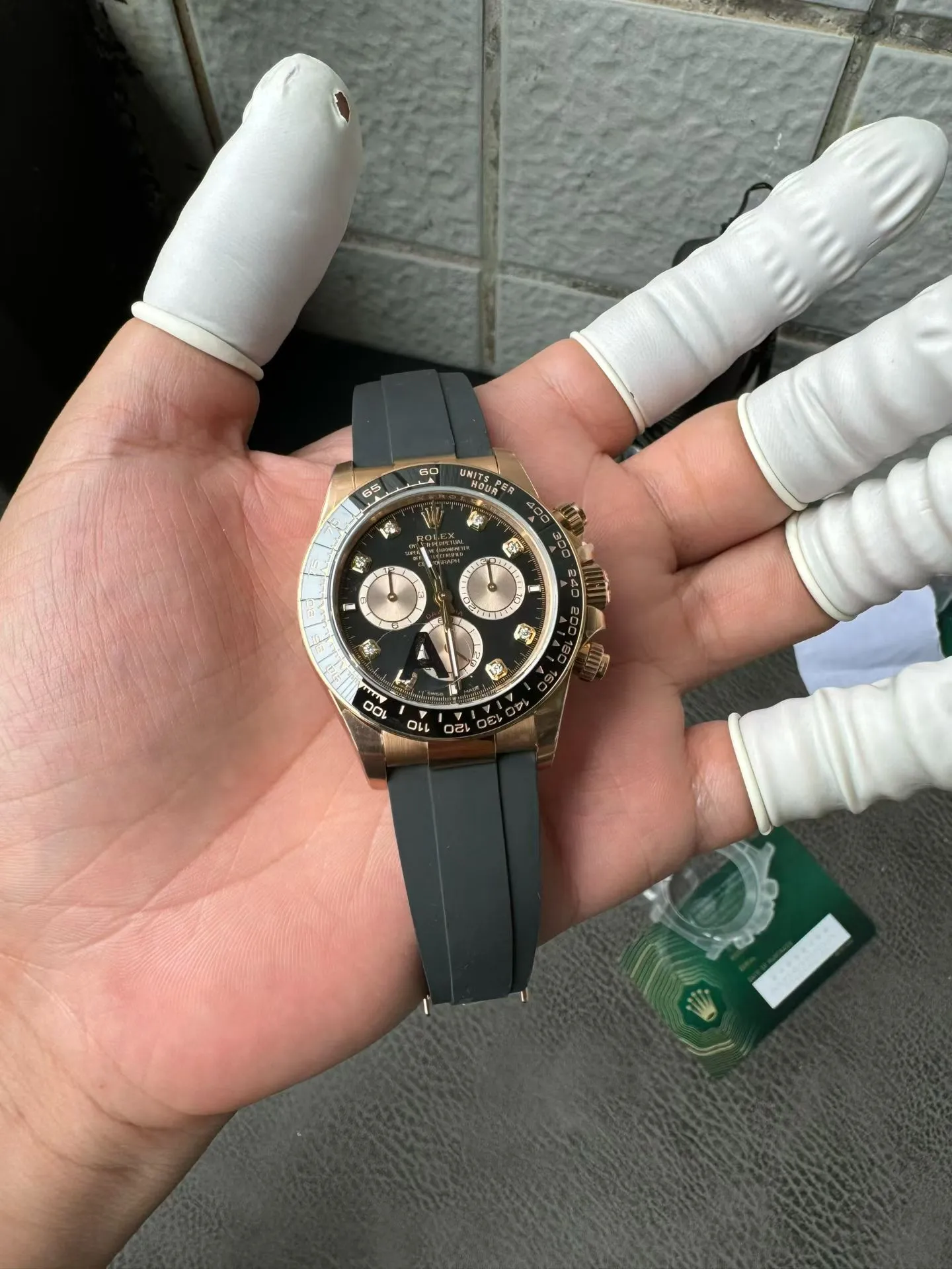 VS Factory Rolex Cosmograph Daytona "Black Diamond" Everose Gold Rubeer Strap(126515LN) 1:1 Super Clone - DD4131 Movement - VS Factory Official photo 5