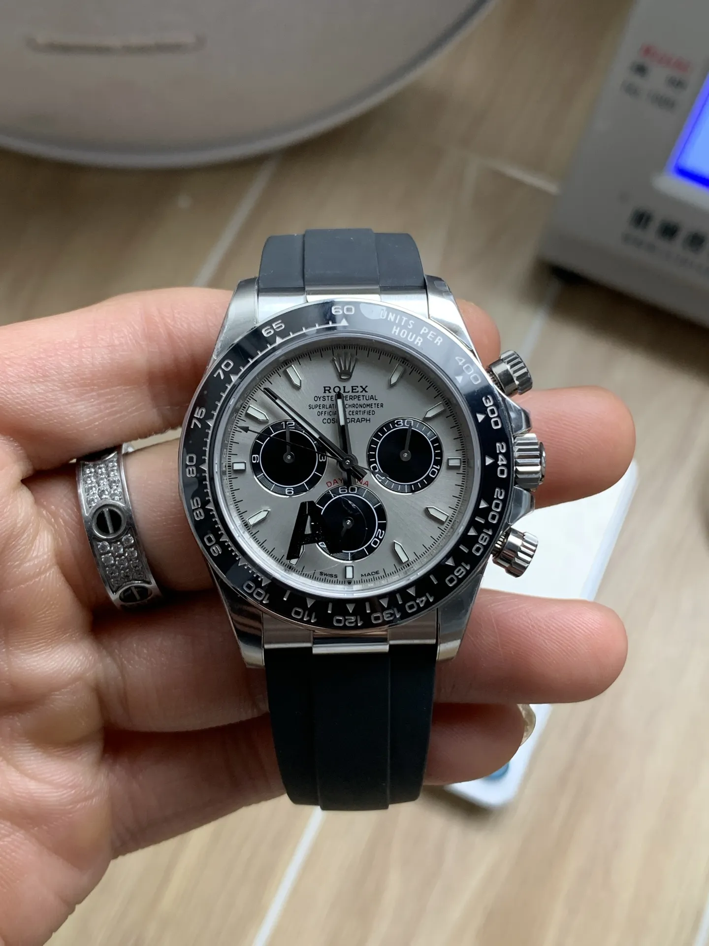 VS Factory Rolex Cosmograph Daytona "Grey Ghost" Slate Dial Rubber Strap (126519LN) 1:1 Super Clone - DD4131 Movement - VS Factory Official