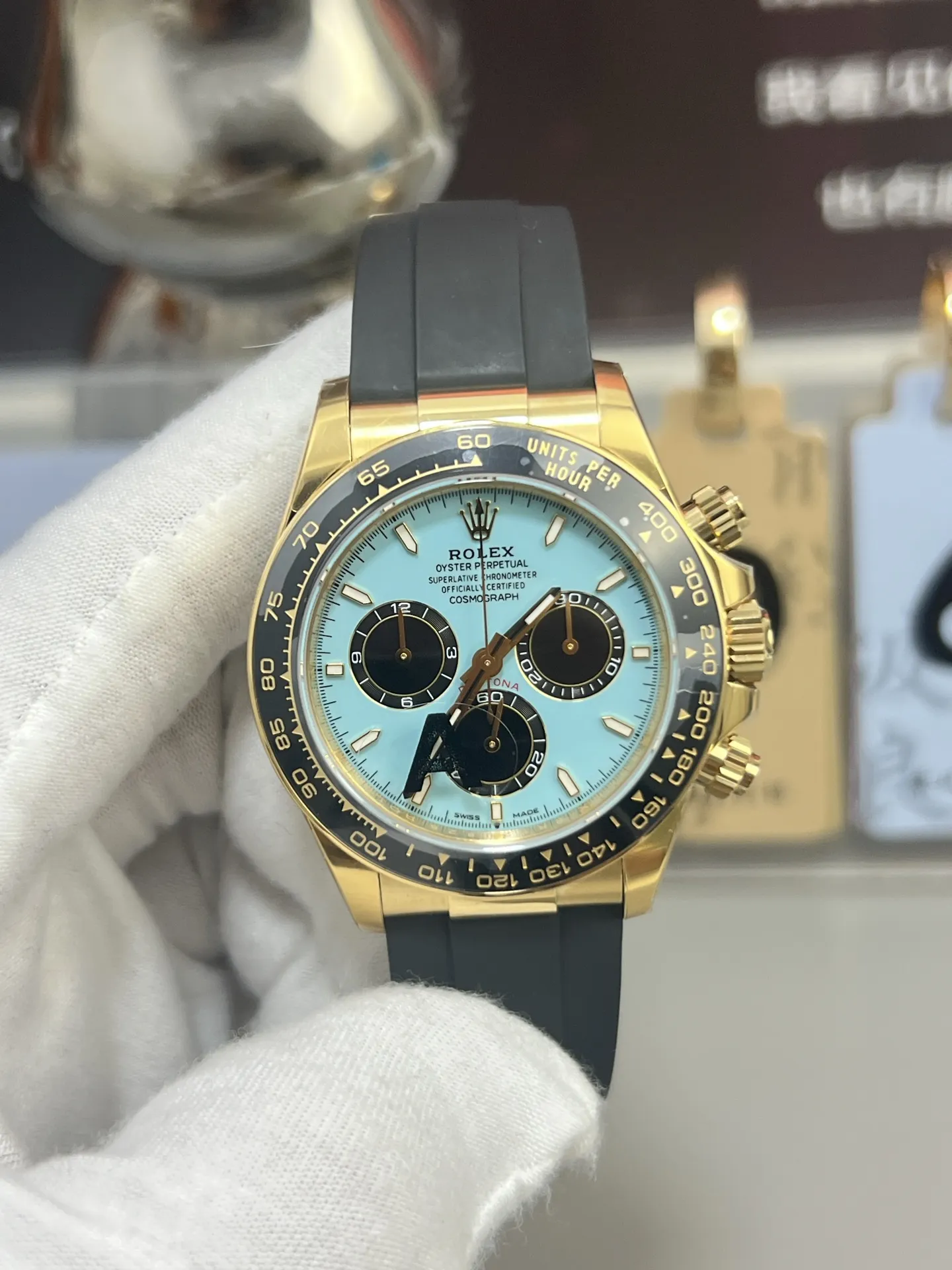 VS Factory Rolex Cosmograph Daytona "Tiffany" Turquoise Dial Rubber Strap (126518LN) 1:1 Super Clone - DD4131 Movement - VS Factory Official