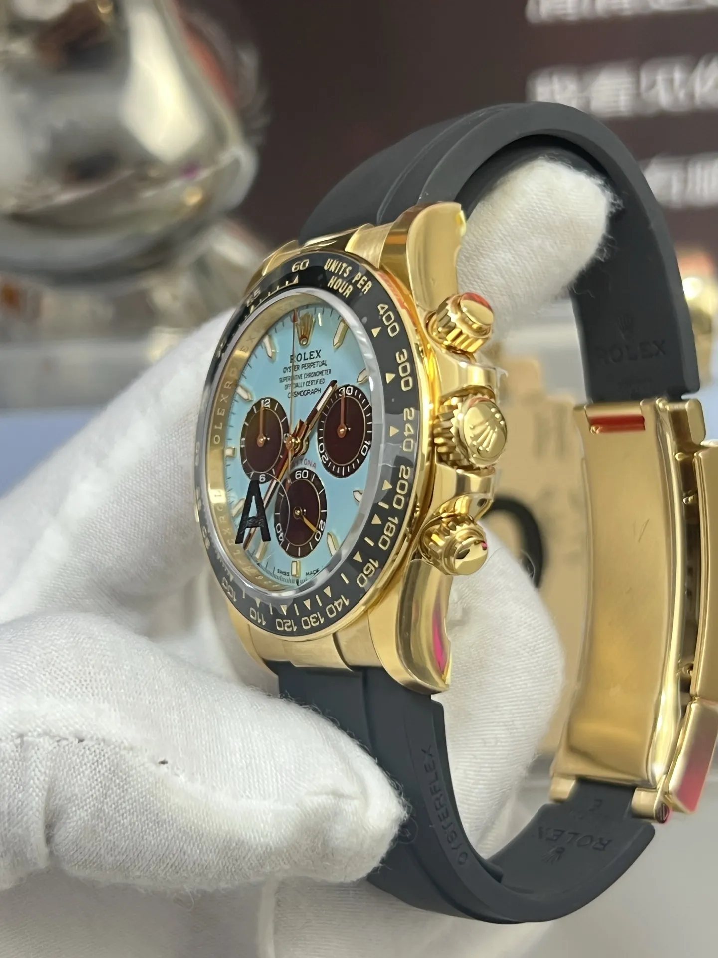 VS Factory Rolex Cosmograph Daytona "Tiffany" Turquoise Dial Rubber Strap (126518LN) 1:1 Super Clone - DD4131 Movement - VS Factory Official photo 6