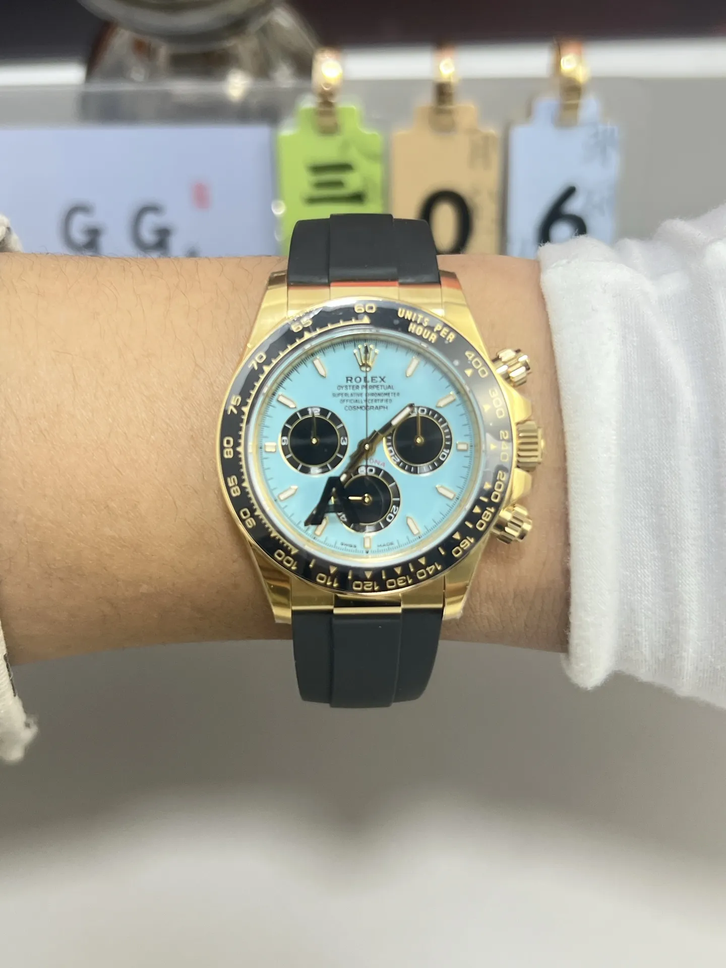 VS Factory Rolex Cosmograph Daytona "Tiffany" Turquoise Dial Rubber Strap (126518LN) 1:1 Super Clone - DD4131 Movement - VS Factory Official photo 8