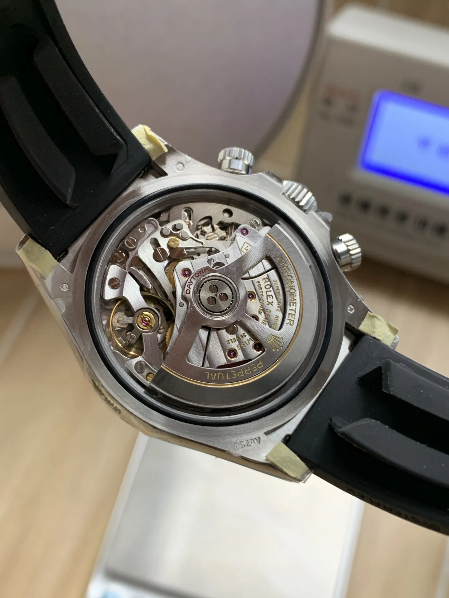 VS Factory Rolex Cosmograph Daytona White Gold "Ghost" Diamond Dial Rubber Strap (126519LN) 1:1 Super Clone - DD4131 Movement - VS Factory Official photo 7