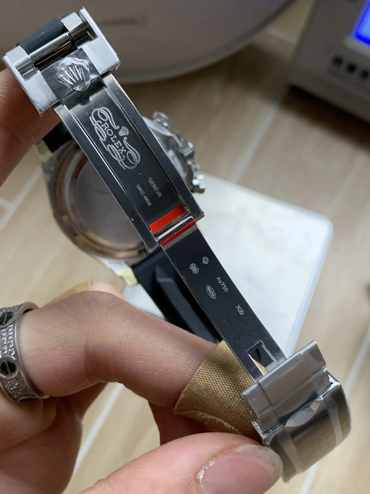 VS Factory Rolex Cosmograph Daytona White Gold "Ghost" Diamond Dial Rubber Strap (126519LN) 1:1 Super Clone - DD4131 Movement - VS Factory Official photo 8