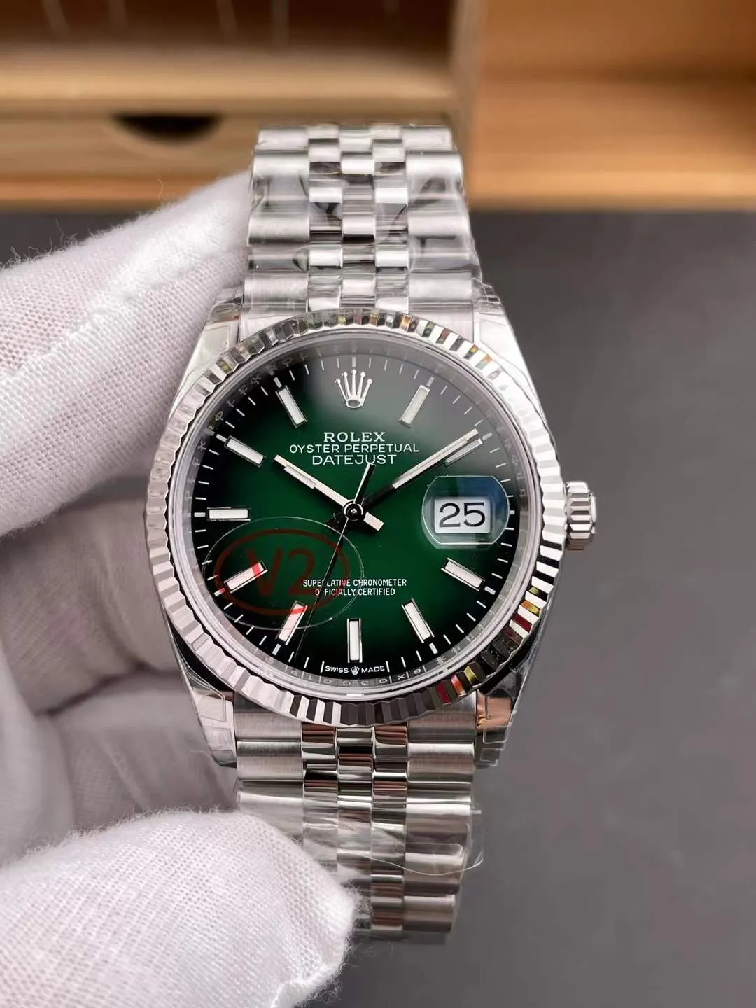 VS Factory Rolex Datejust 36 Gradient Green Dial (126234) 1:1 Super Clone – DD3235 Movement - VS Factory Official photo 3