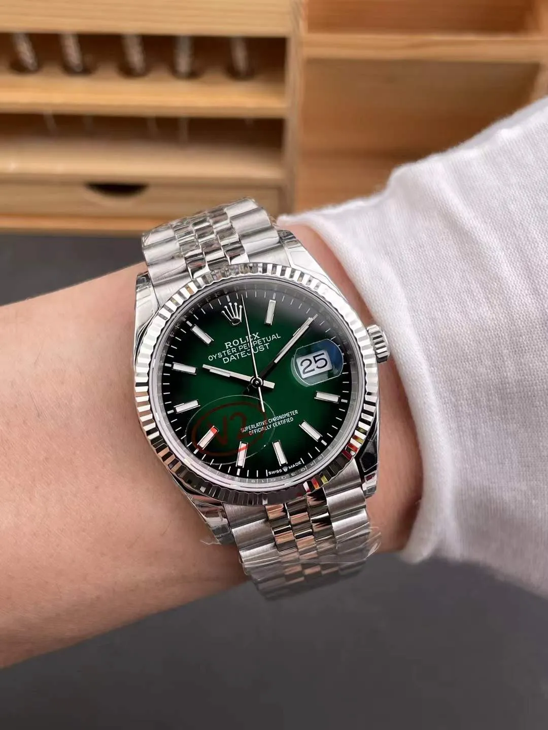 VS Factory Rolex Datejust 36 Gradient Green Dial (126234) 1:1 Super Clone – DD3235 Movement - VS Factory Official photo 9