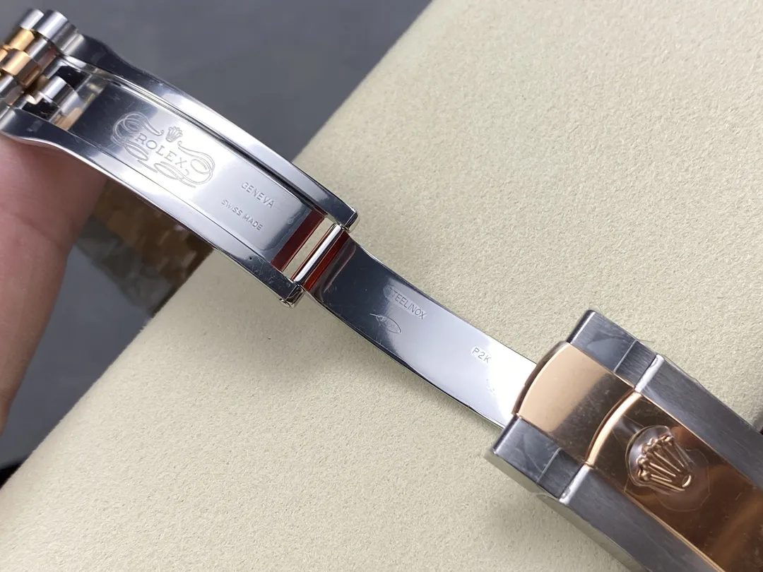 VS Factory Rolex Datejust 36mm Slate Grey Fluted Motif Dial Fluted Bezel Two-Tone Rose Gold Jubilee Bracelet (126231) 1:1 Super Clone - DD3235 Movement - VS Factory Official photo 8