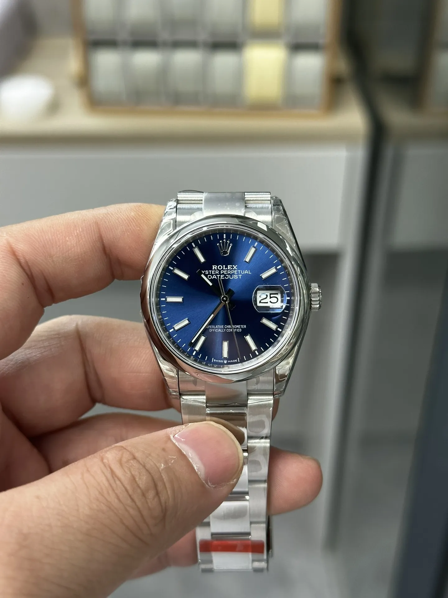 VS Factory Rolex Datejust 36mm Sunburst Blue Dial Smooth Bezel Oyster Bracelet (126200) 1:1 Super Clone - DD3235 Movement - VS Factory Official photo 2