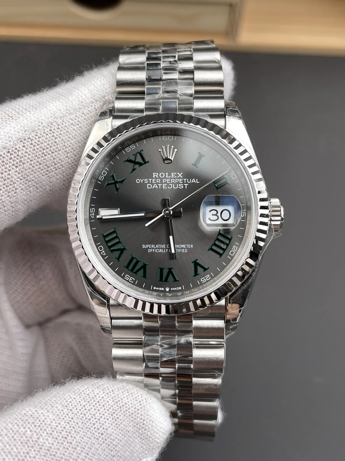 VS Factory Rolex Datejust 36mm "Wimbledon" Dial Jubilee Bracelet (126234) 1:1 Super Clone - DD3235 Movement - VS Factory Official photo 3