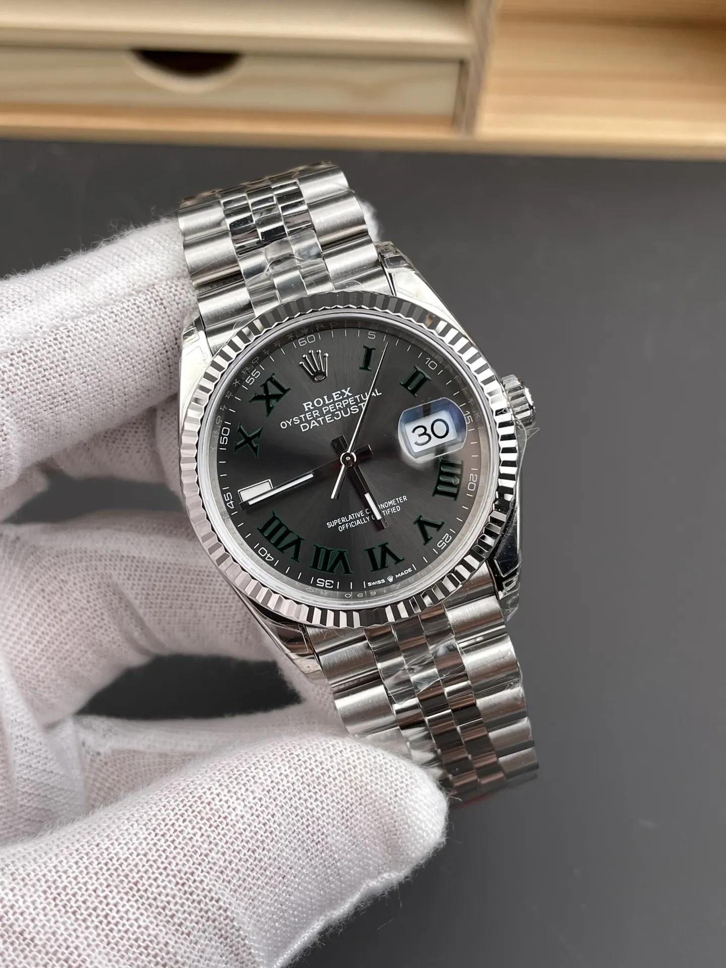 VS Factory Rolex Datejust 36mm "Wimbledon" Dial Jubilee Bracelet (126234) 1:1 Super Clone - DD3235 Movement - VS Factory Official photo 4