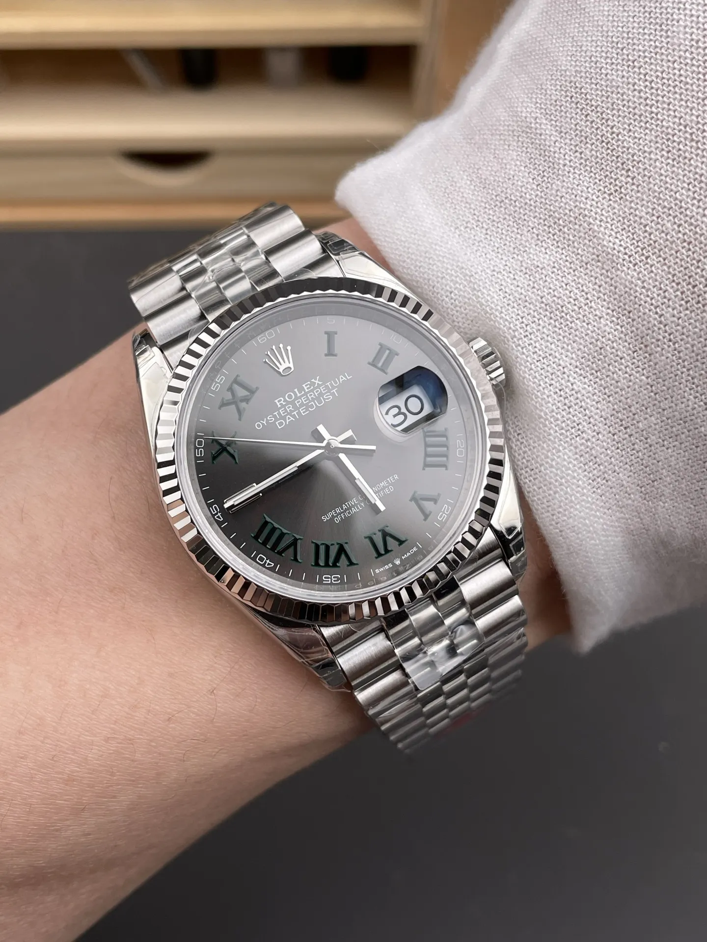 VS Factory Rolex Datejust 36mm "Wimbledon" Dial Jubilee Bracelet (126234) 1:1 Super Clone - DD3235 Movement - VS Factory Official photo 10