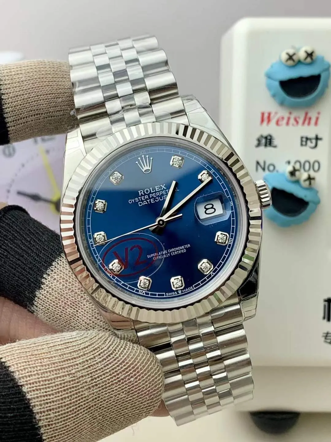 VS Factory Rolex Datejust 41 Blue Diamond Dial Jubilee Bracelet (126334) 1:1 Super Clone – DD3235 Movement - VS Factory Official photo 3