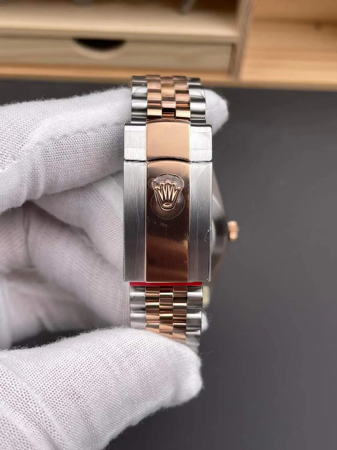 VS Factory Rolex Datejust 41 Slate Grey"Wimbledon"Two-Tone Everose Gold (126331) 1:1 Super Clone - DD3235 Movement - VS Factory Official photo 9