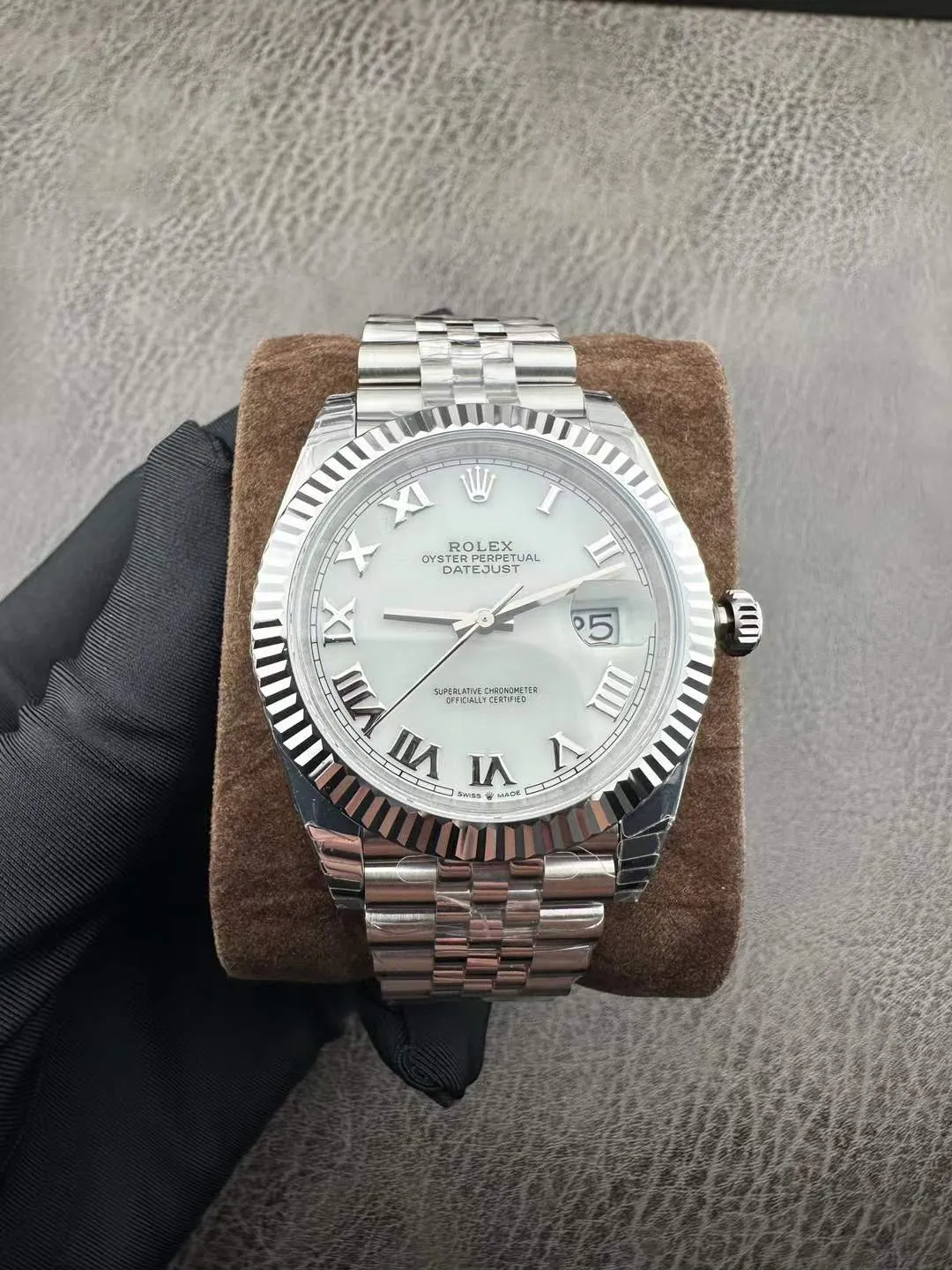 VS Factory Rolex Datejust 41 White Roman Dial Jubilee Bracelet (126334) 1:1 Super Clone – DD3235 Movement - VS Factory Official photo 2