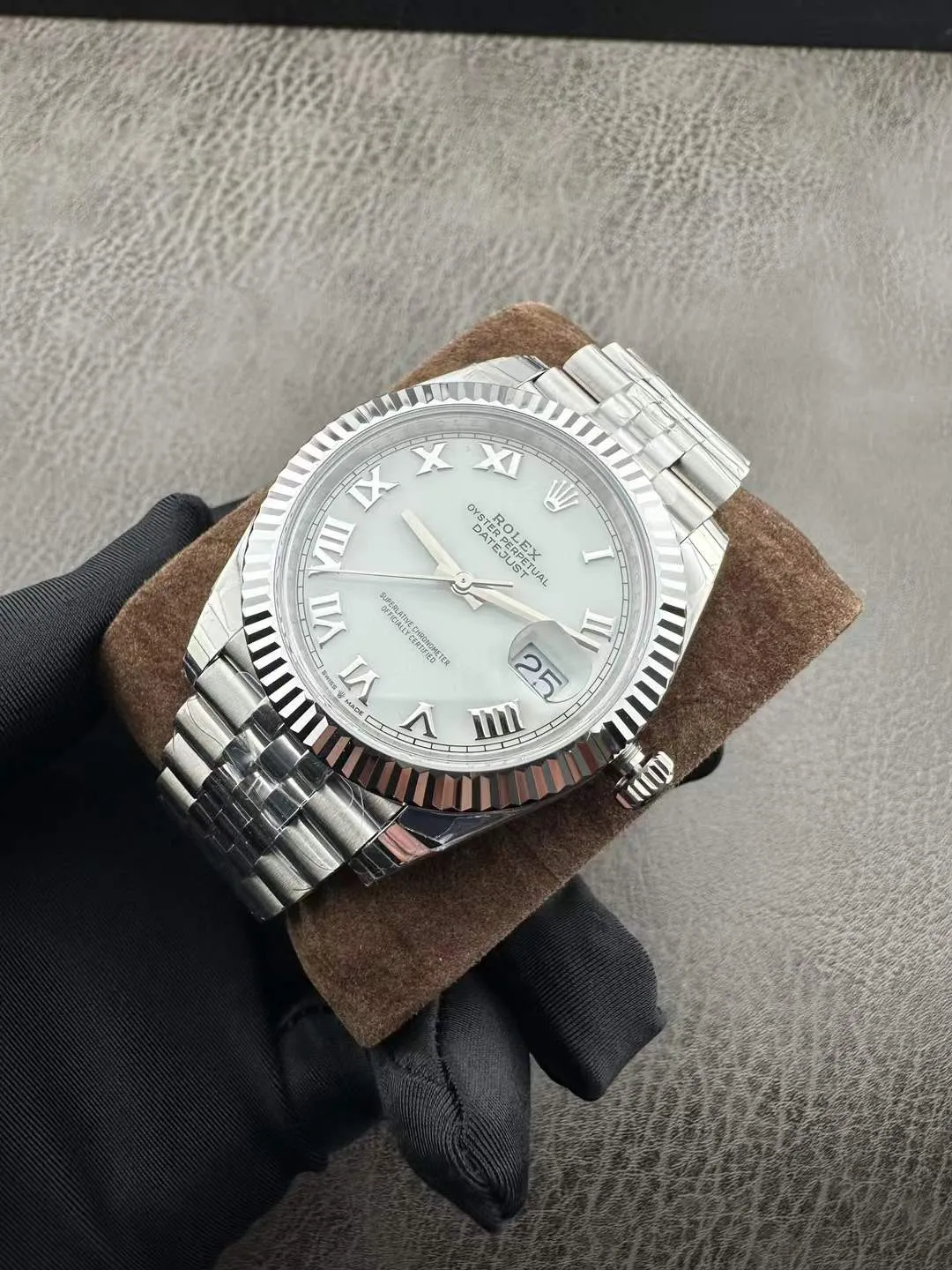 VS Factory Rolex Datejust 41 White Roman Dial Jubilee Bracelet (126334) 1:1 Super Clone – DD3235 Movement - VS Factory Official photo 3