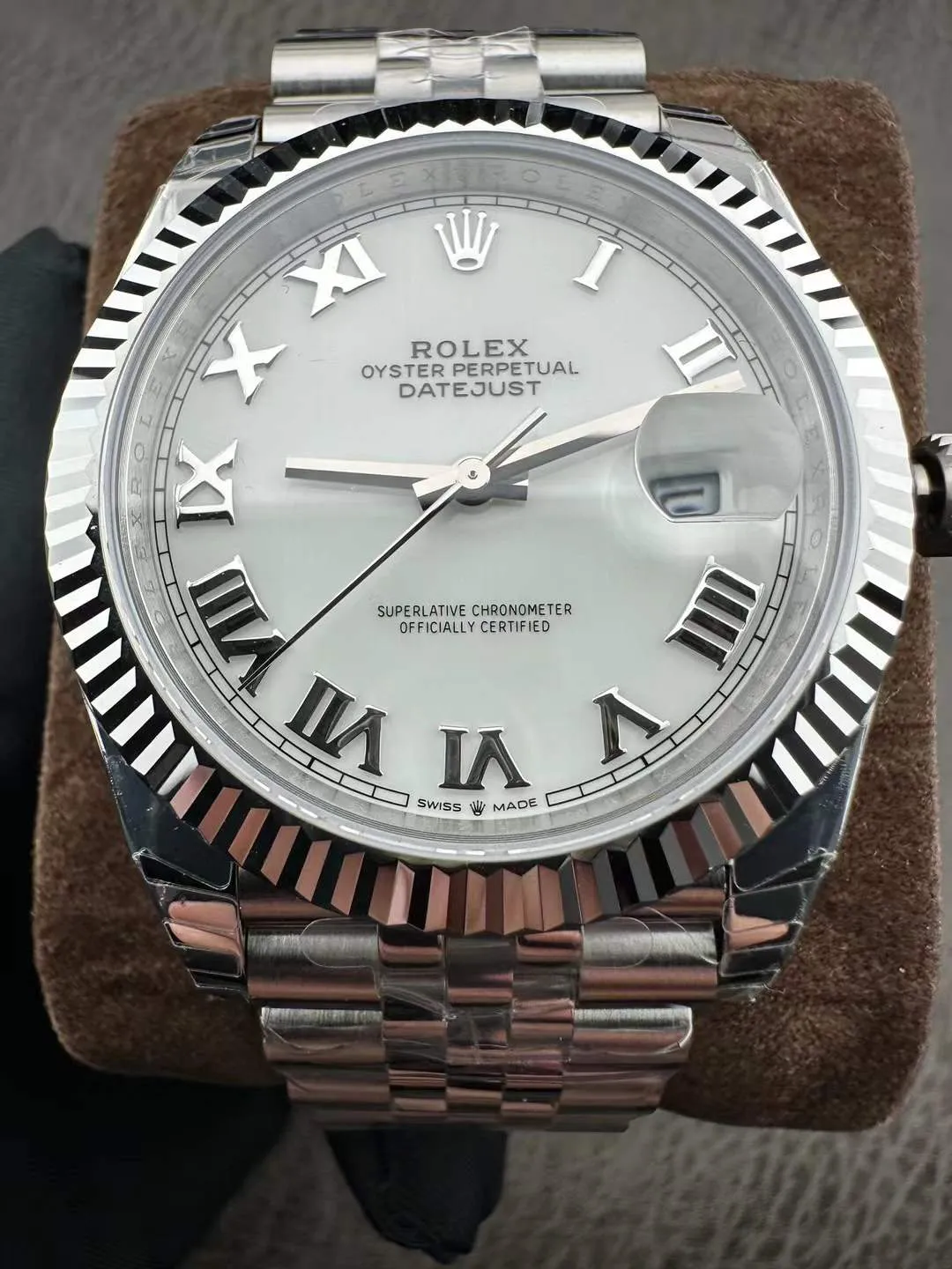 VS Factory Rolex Datejust 41 White Roman Dial Jubilee Bracelet (126334) 1:1 Super Clone – DD3235 Movement - VS Factory Official photo 4