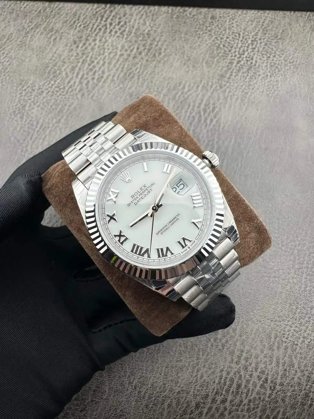 VS Factory Rolex Datejust 41 White Roman Dial Jubilee Bracelet (126334) 1:1 Super Clone – DD3235 Movement - VS Factory Official photo 5