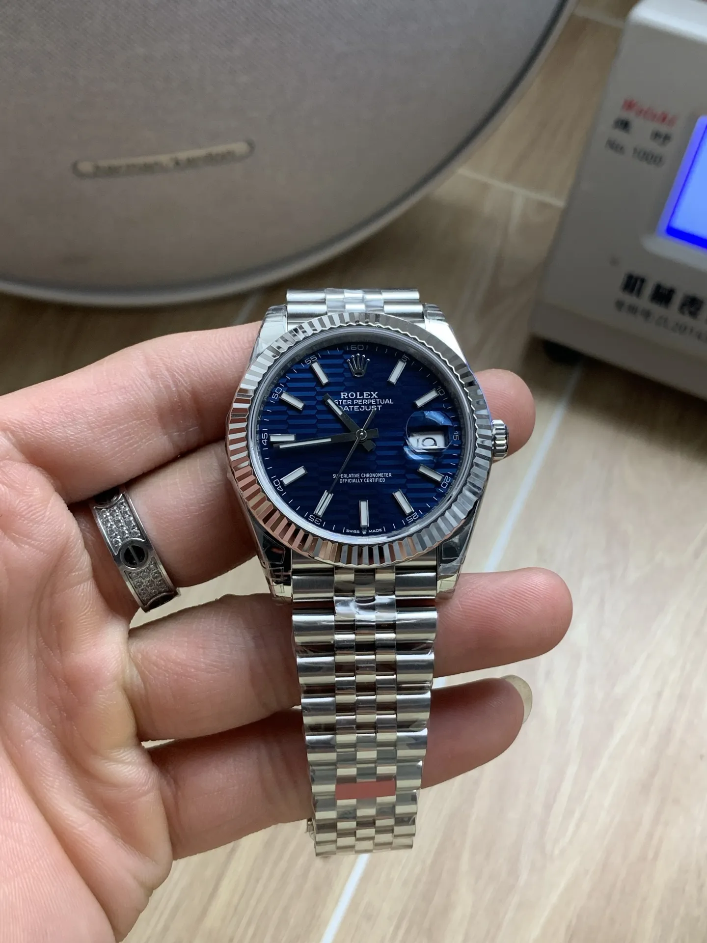 VS Factory Rolex Datejust 41mm Blue Fluted Motif Dial Fluted Bezel Jubilee Bracelet (126334) 1:1 Super Clone - DD3235 Movement - VS Factory Official