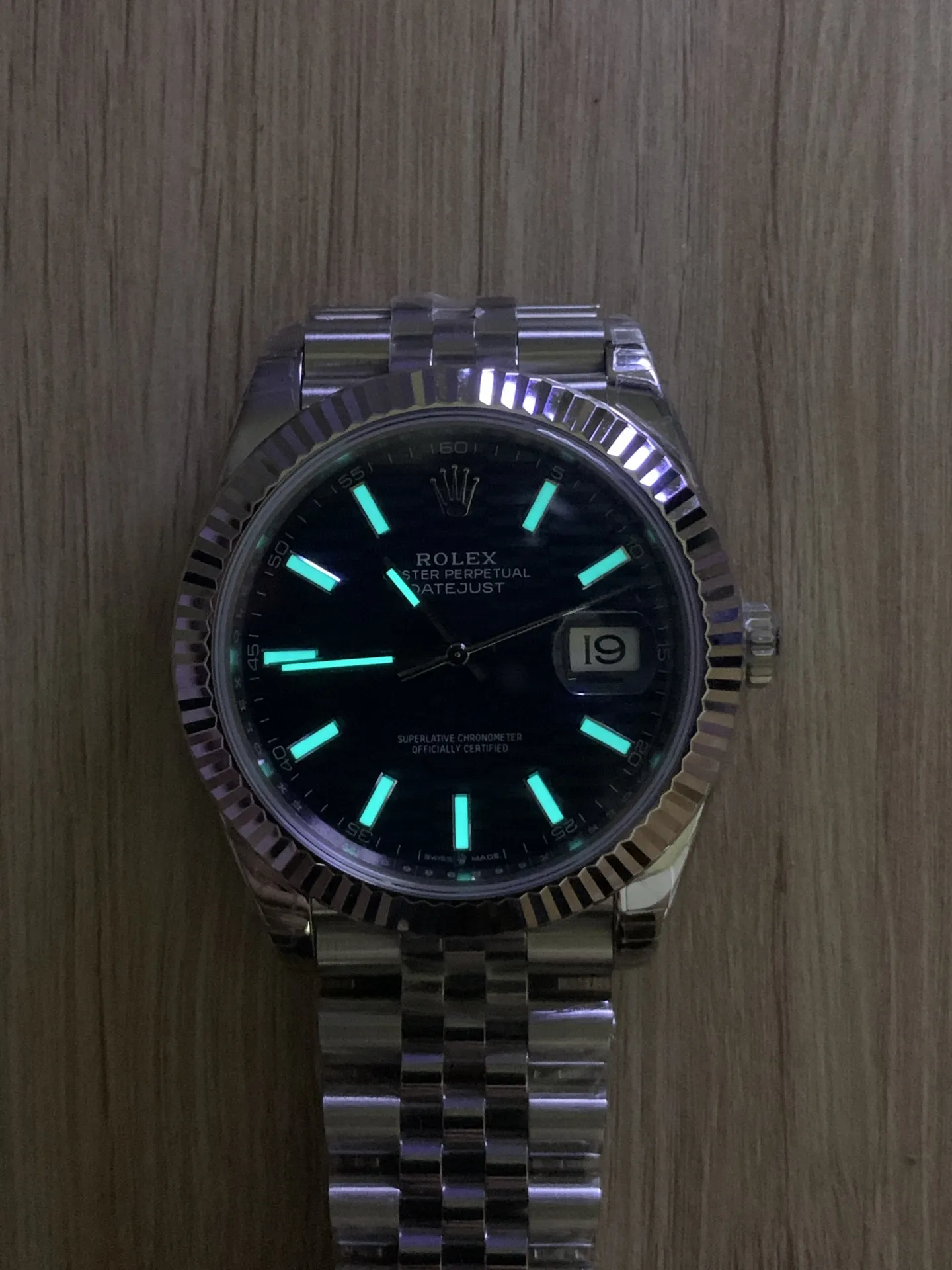 VS Factory Rolex Datejust 41mm Blue Fluted Motif Dial Fluted Bezel Jubilee Bracelet (126334) 1:1 Super Clone - DD3235 Movement - VS Factory Official photo 6