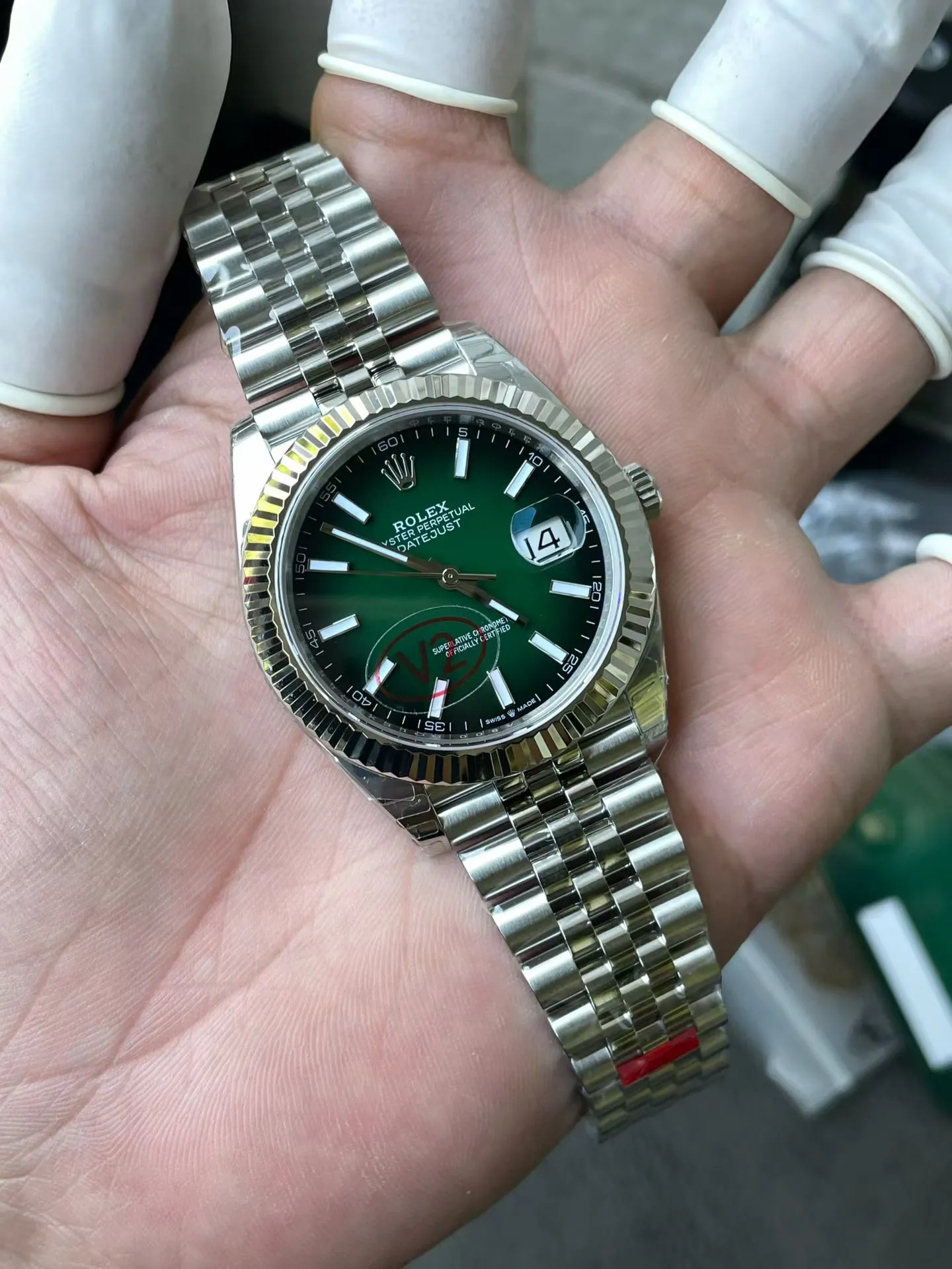 VS Factory Rolex Datejust 41mm Gradient Green Dial (126334) 1:1 Super Clone – DD3235 Movement - VS Factory Official photo 3
