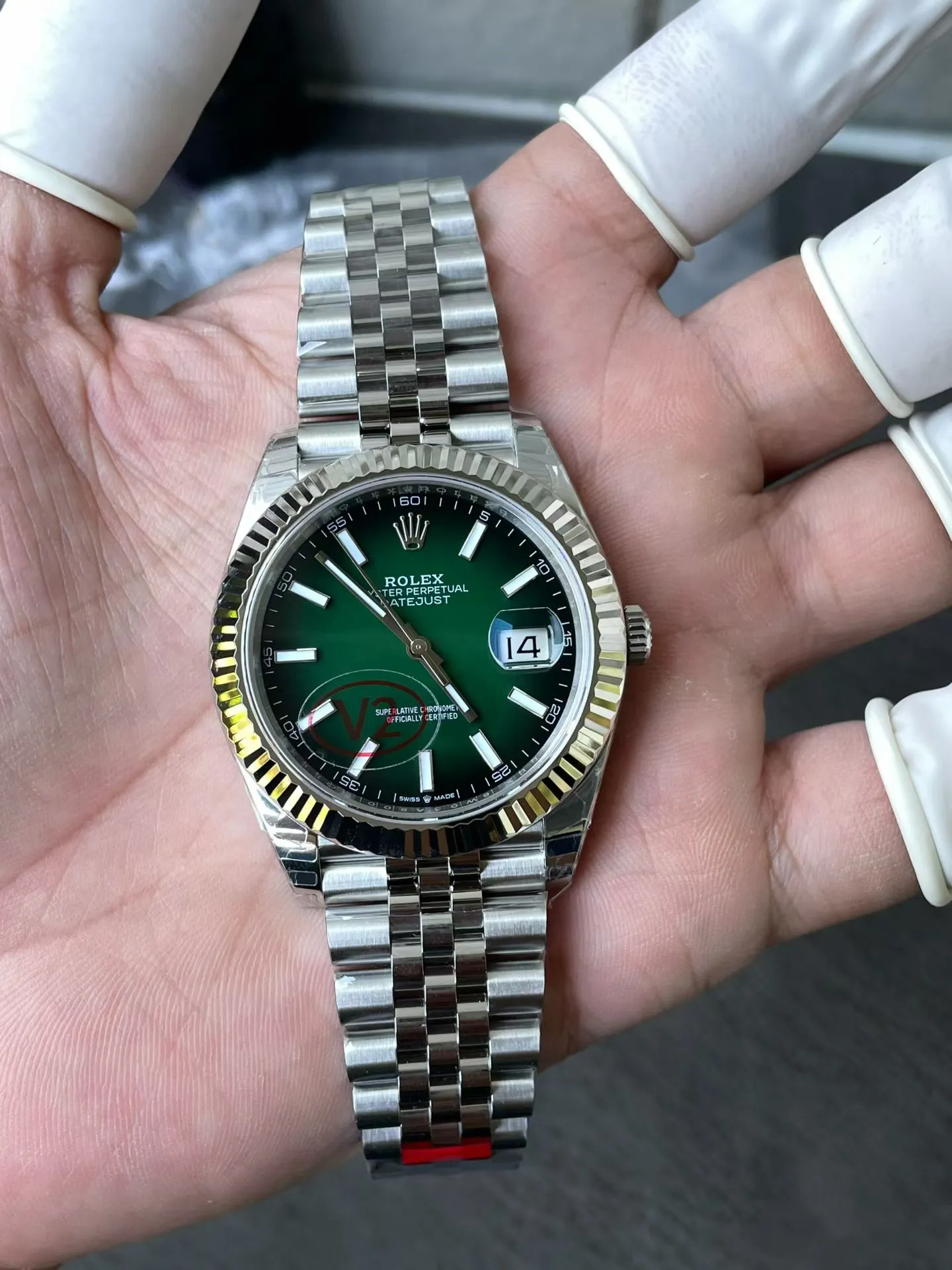 VS Factory Rolex Datejust 41mm Gradient Green Dial (126334) 1:1 Super Clone – DD3235 Movement - VS Factory Official photo 4