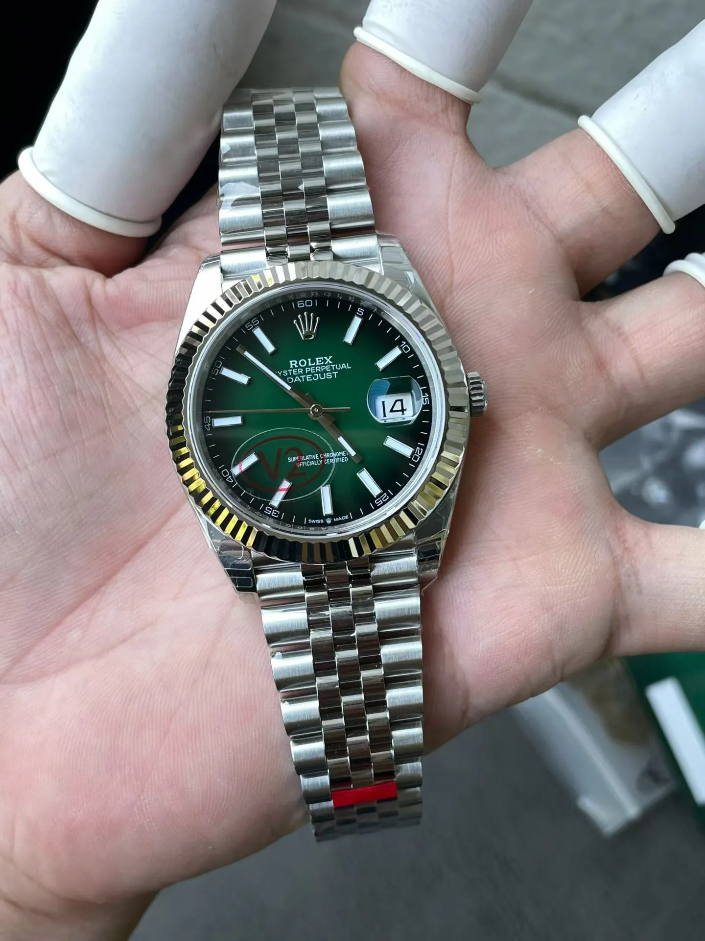 VS Factory Rolex Datejust 41mm Gradient Green Dial (126334) 1:1 Super Clone – DD3235 Movement - VS Factory Official photo 5