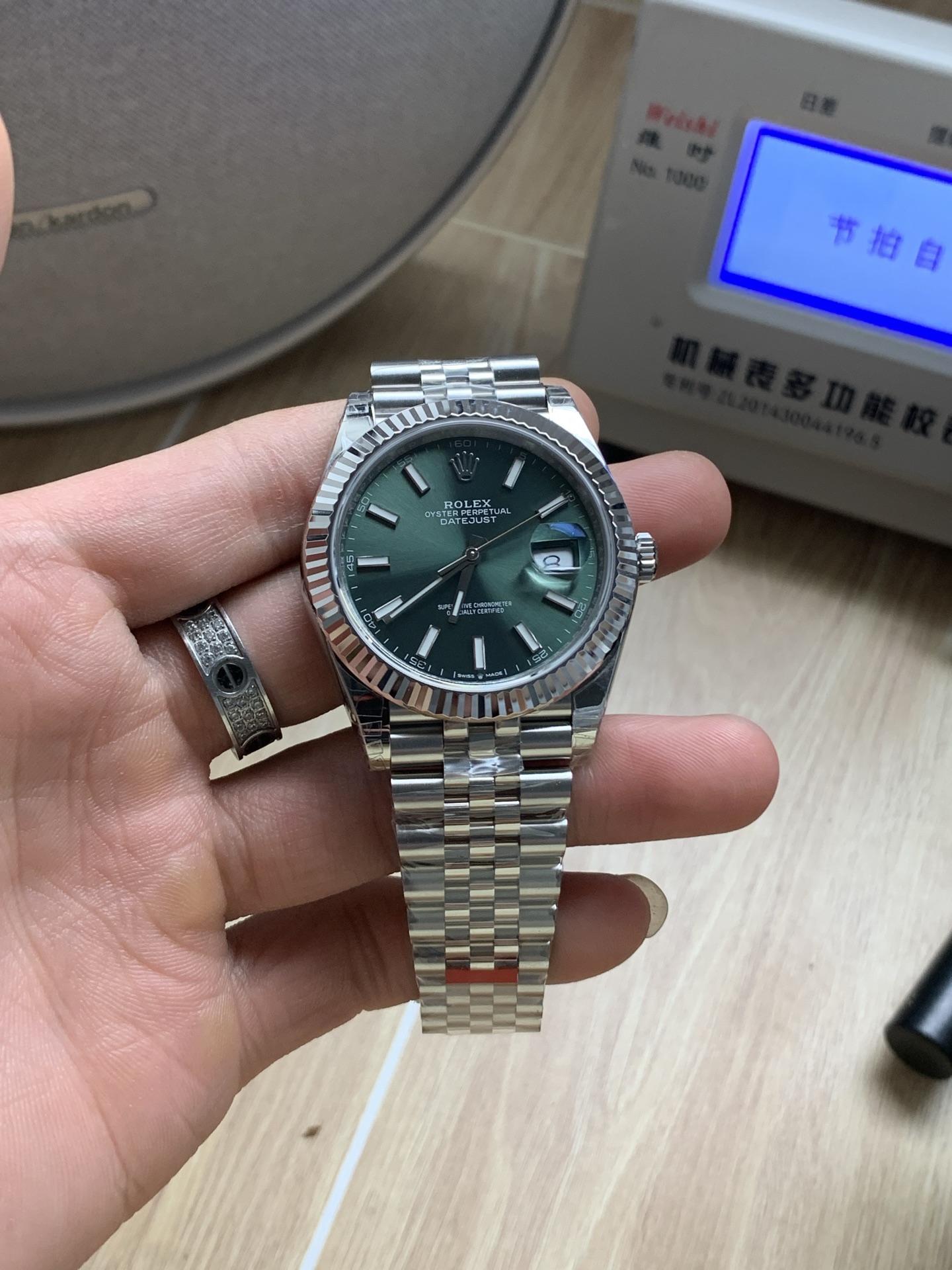 VS Factory Rolex Datejust 41mm Mint Green Sunburst Dial Fluted Bezel Jubilee Bracelet (126334) 1:1 Super Clone - DD3235 Movement - VS Factory Official - Photo 2